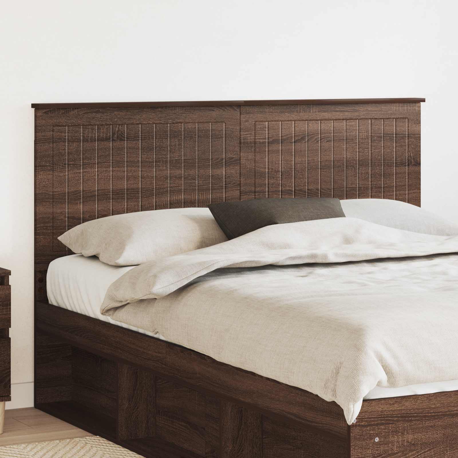 Kopfteil mit Kopfteil Braun Eichen-Optik 150 cm Holzwerkstoff