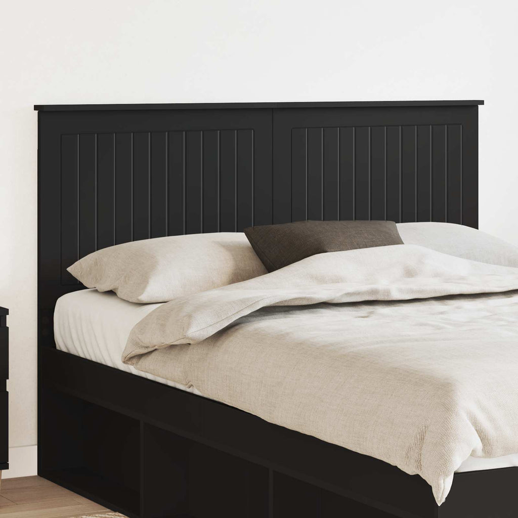 Kopfteil mit Kopfteil Schwarz Eichen-Optik 140 cm Holzwerkstoff