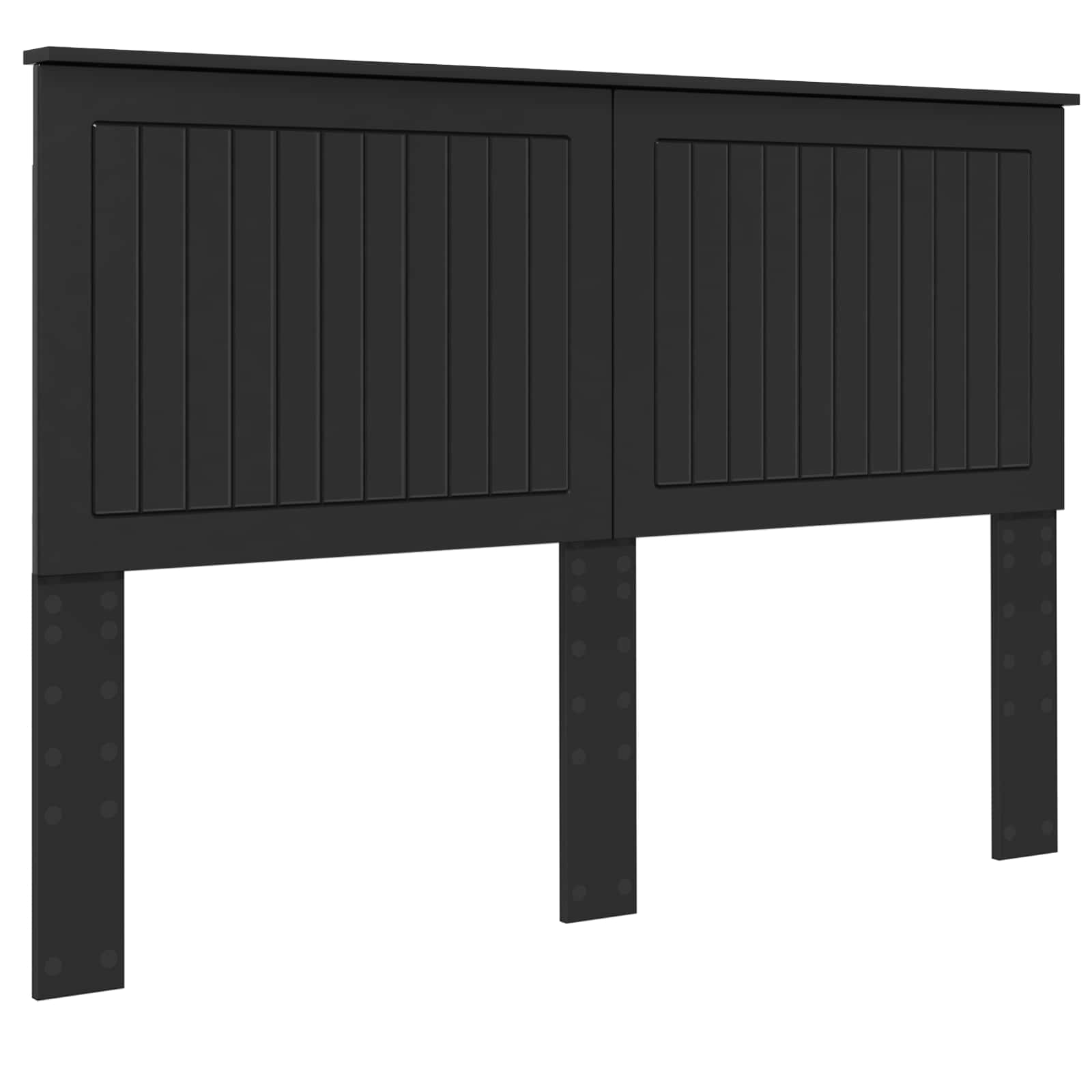 Kopfteil mit Kopfteil Schwarz Eichen-Optik 140 cm Holzwerkstoff