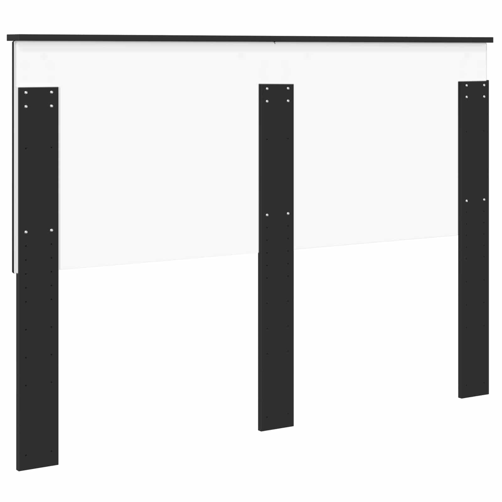 Kopfteil mit Kopfteil Schwarz Eichen-Optik 140 cm Holzwerkstoff