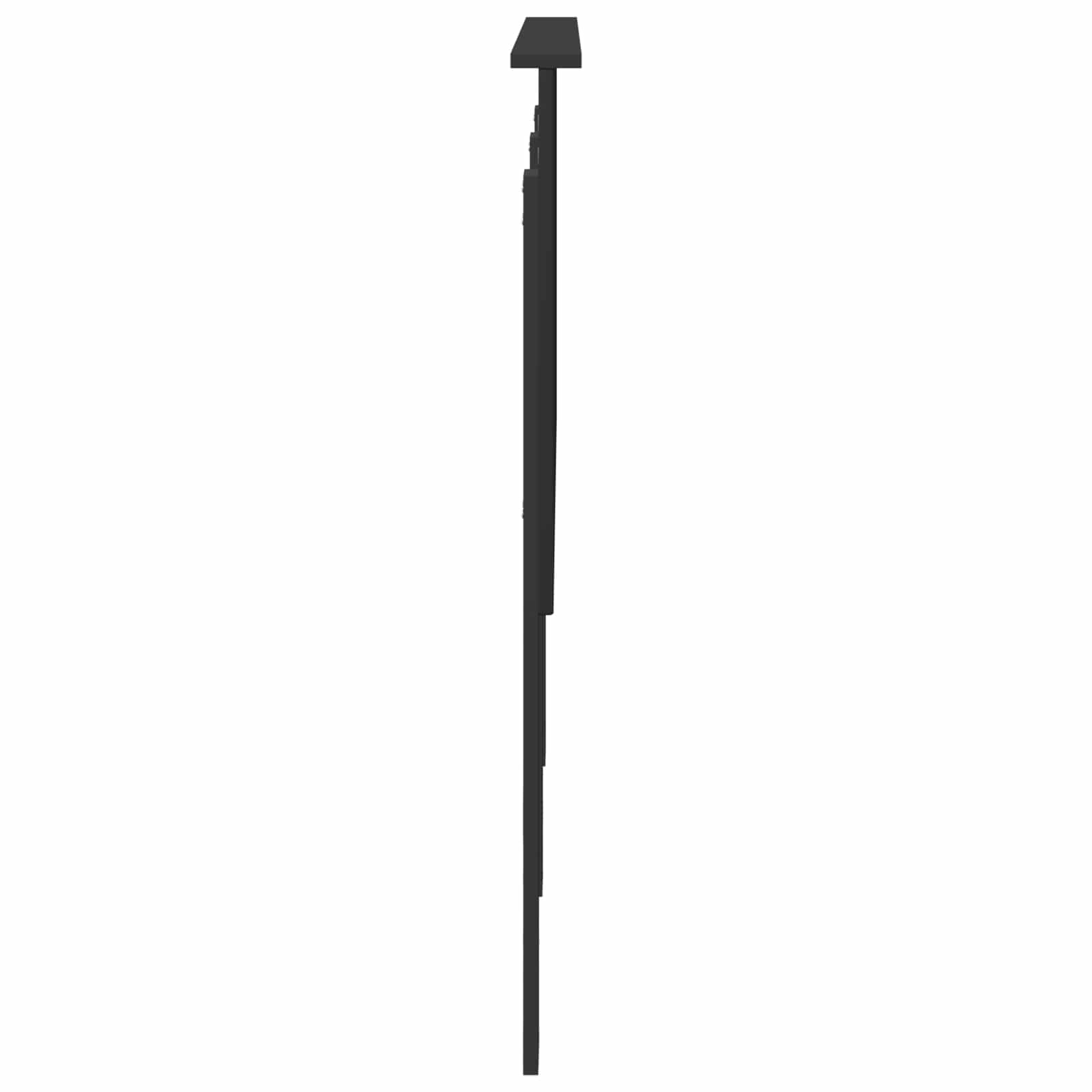 Kopfteil mit Kopfteil Schwarz Eichen-Optik 140 cm Holzwerkstoff