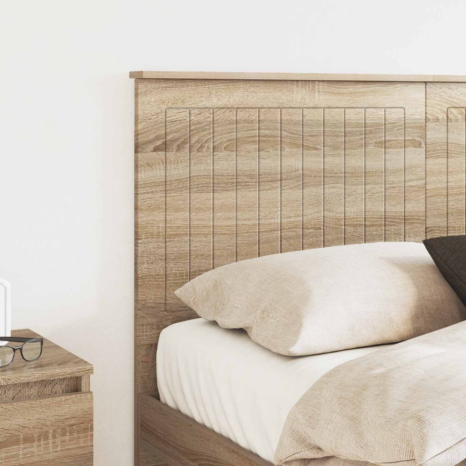 Kopfteil mit Kopfteil Sonoma-Eiche 140 cm Holzwerkstoff