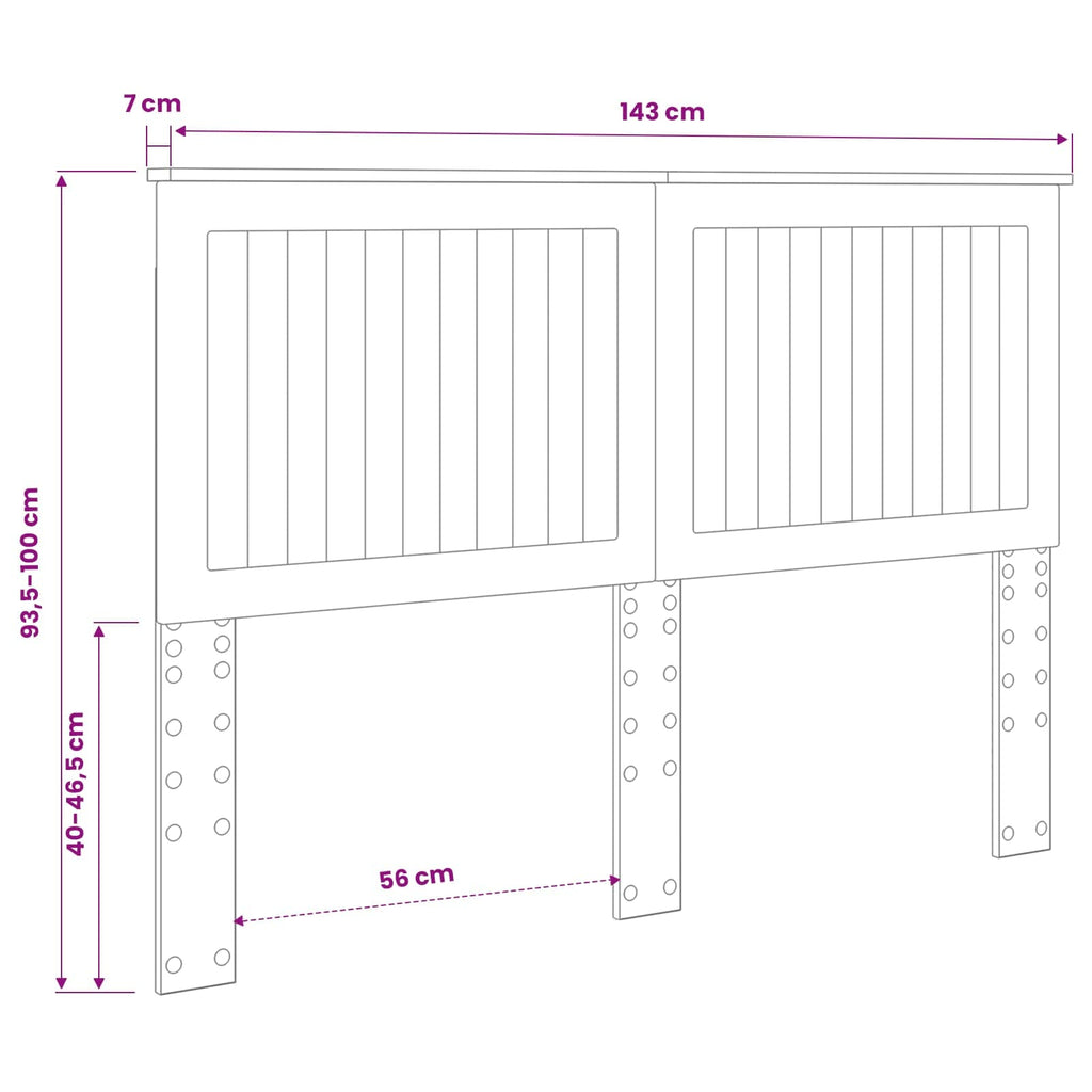 Kopfteil mit Kopfteil Beton Grau 140 cm Holzwerkstoff