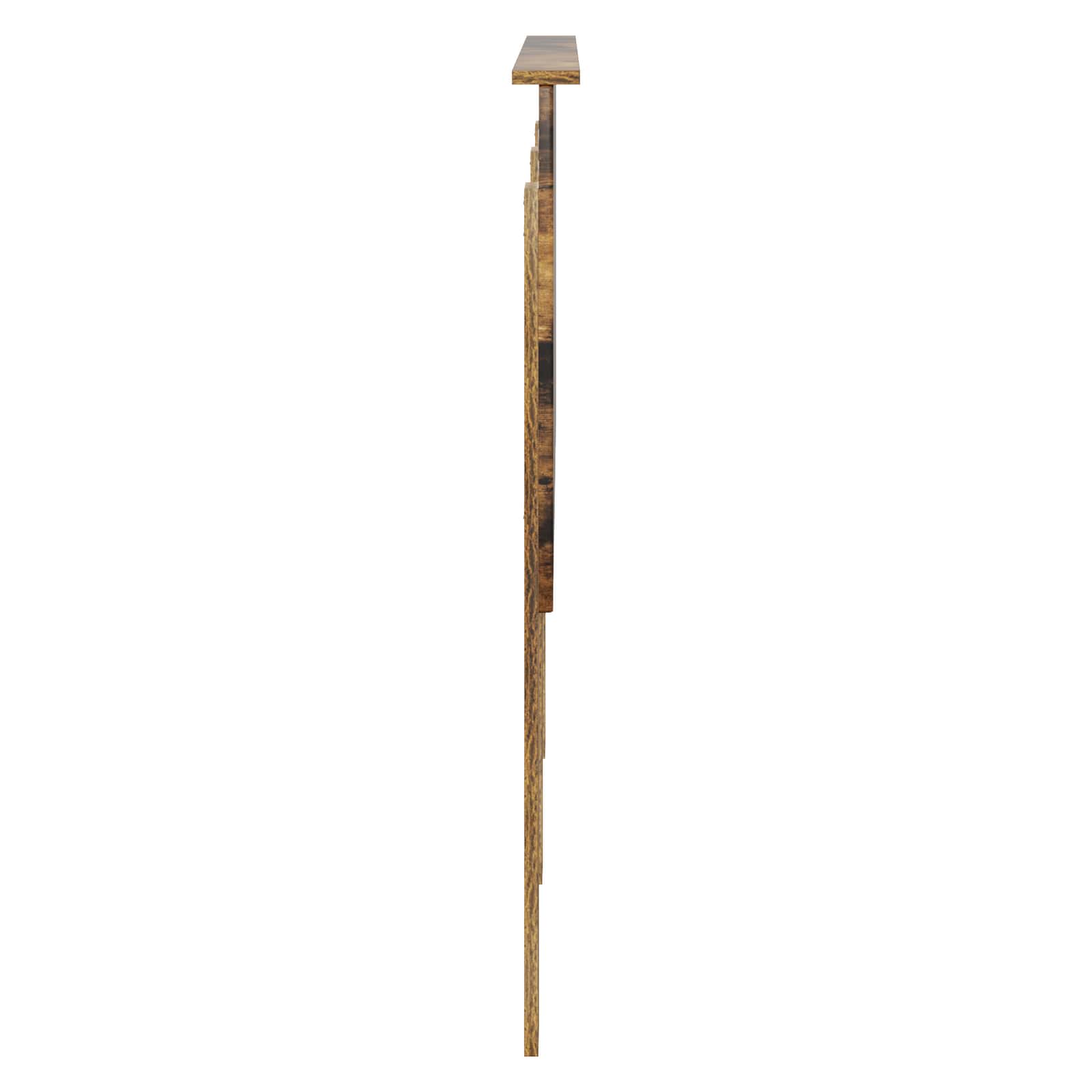 Kopfteil mit Kopfteil Geräucherte Eiche 140 cm Holzwerkstoff