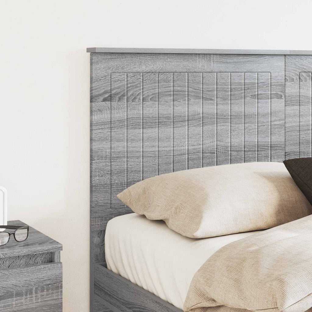 Kopfteil mit Kopfteil Graues Sonoma 140 cm Holzwerkstoff