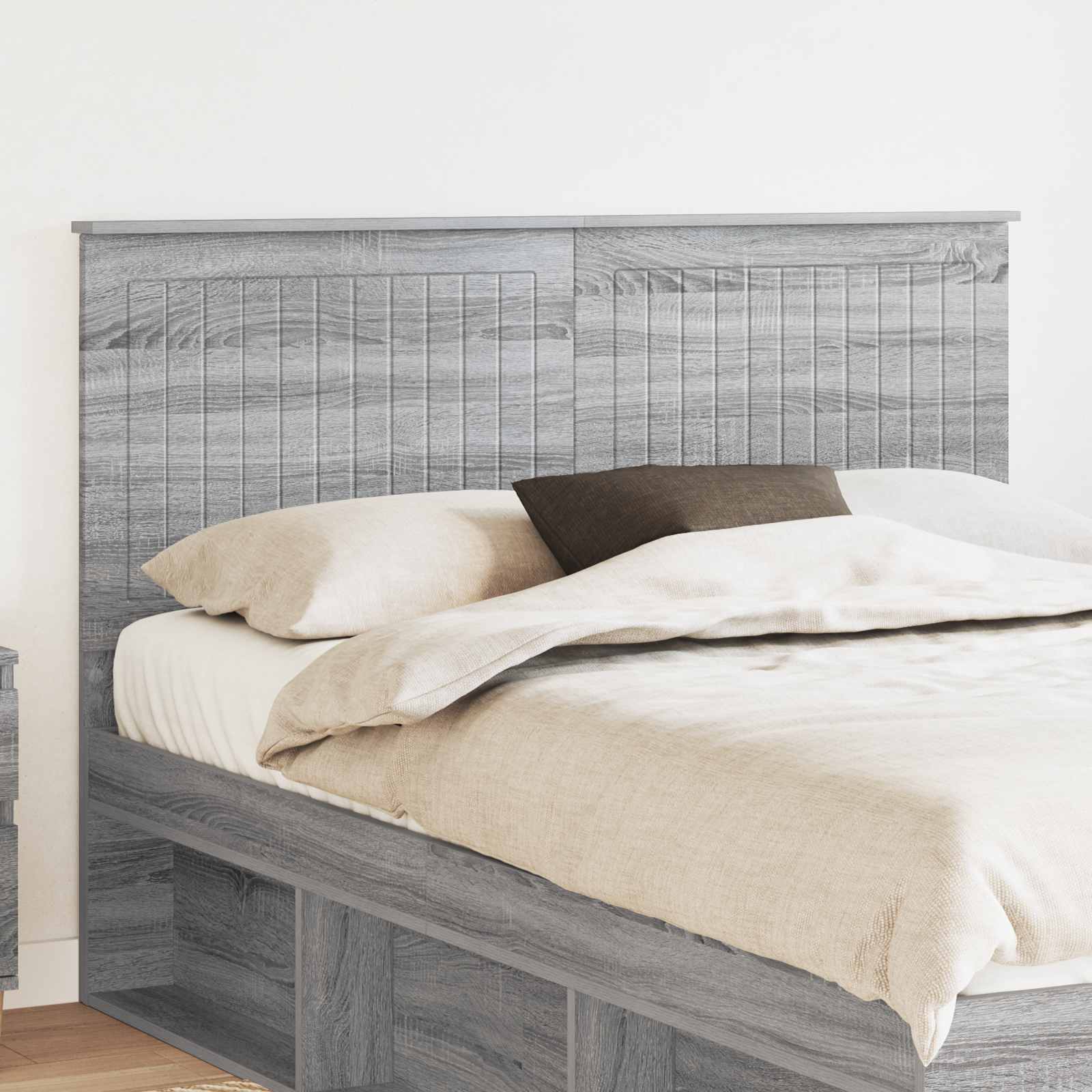 Kopfteil mit Kopfteil Graues Sonoma 140 cm Holzwerkstoff