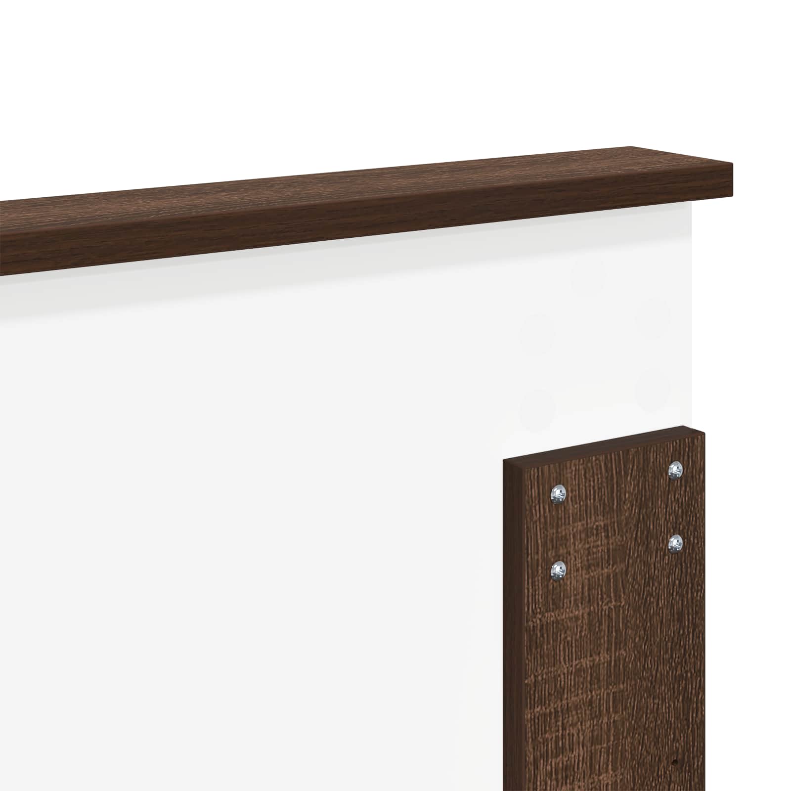 Kopfteil mit Kopfteil Braun Eichen-Optik 140 cm Holzwerkstoff