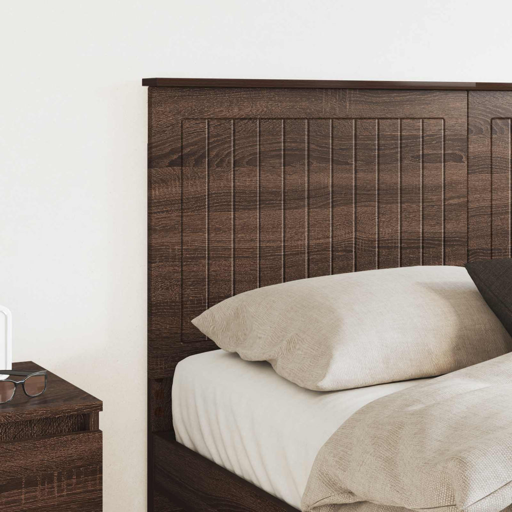 Kopfteil mit Kopfteil Braun Eichen-Optik 140 cm Holzwerkstoff