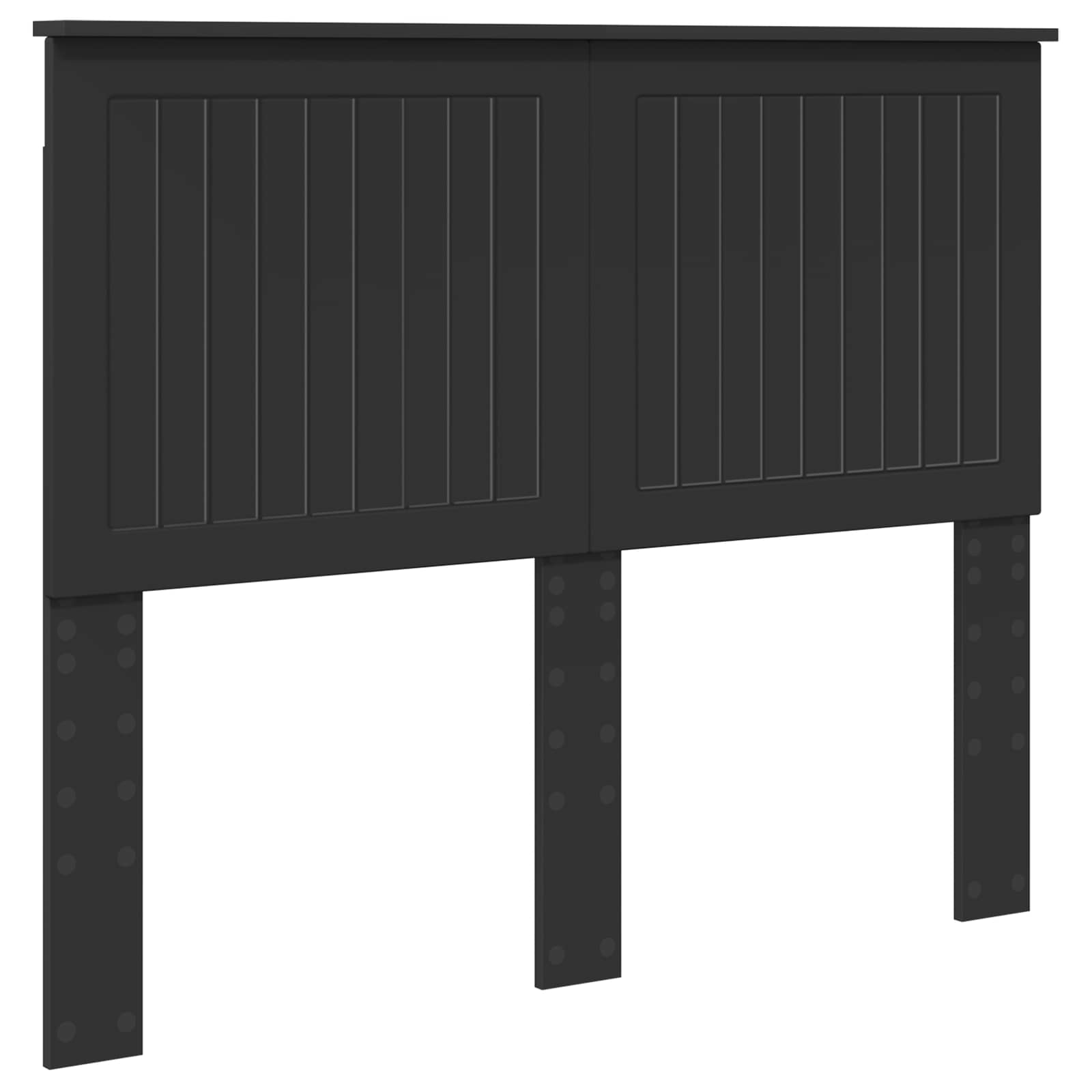 Kopfteil mit Kopfteil Schwarz Eichen-Optik 135 cm Holzwerkstoff