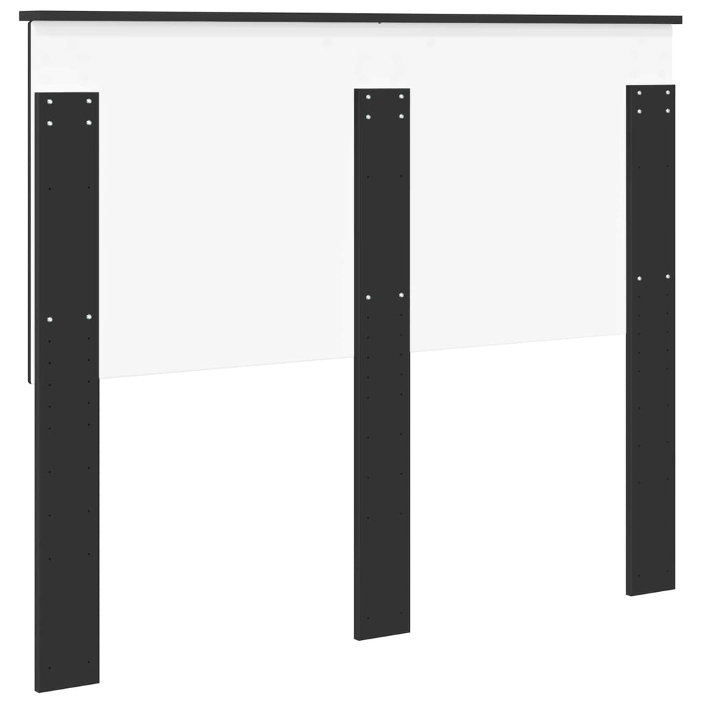 Kopfteil mit Kopfteil Schwarz Eichen-Optik 135 cm Holzwerkstoff