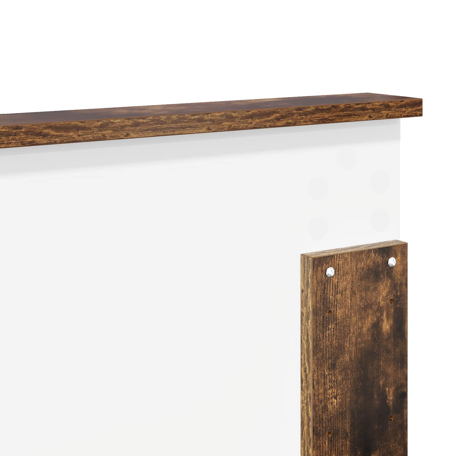Kopfteil mit Kopfteil Geräucherte Eiche 135 cm Holzwerkstoff
