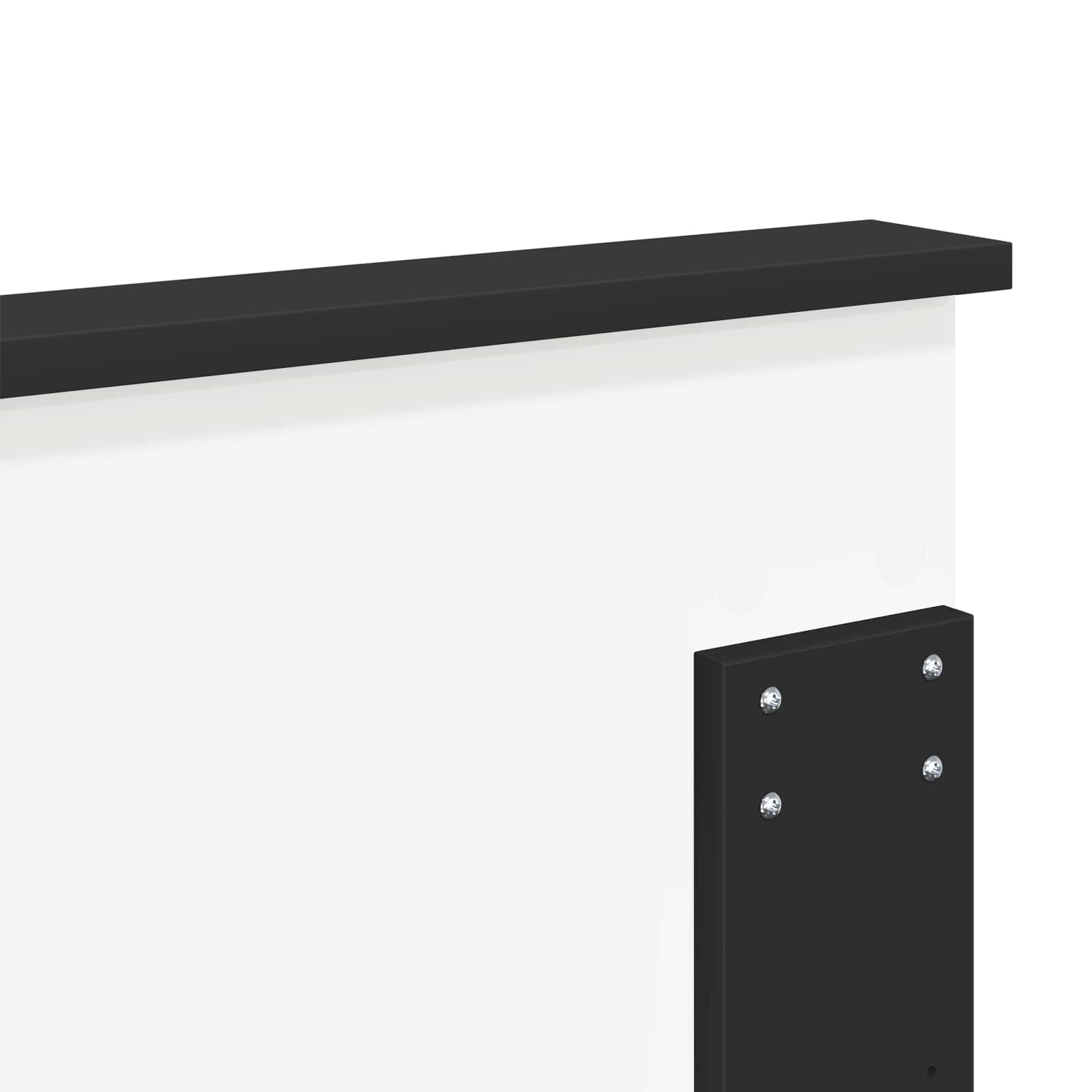 Kopfteil mit Kopfteil Schwarz Eichen-Optik 120 cm Holzwerkstoff