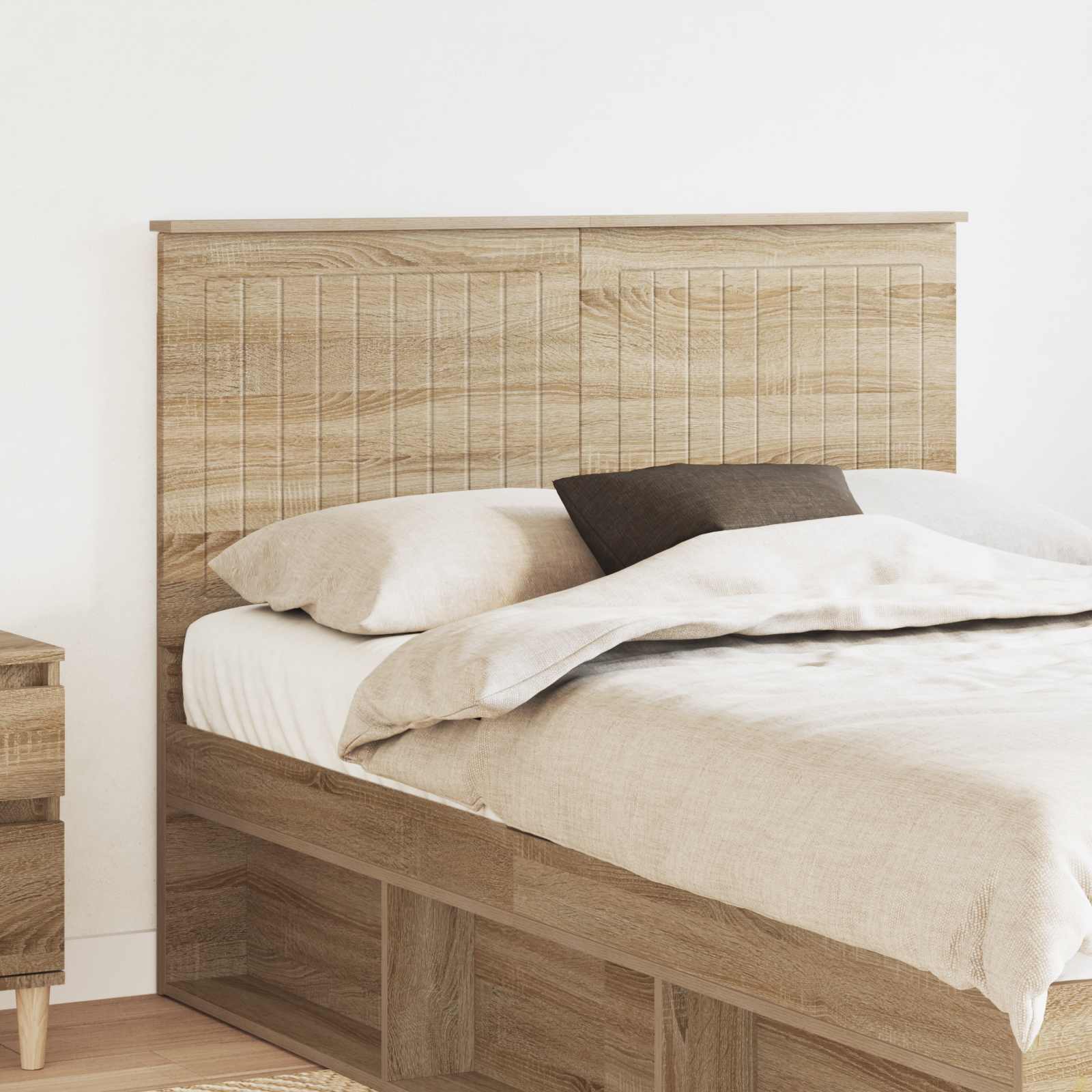 Kopfteil mit Kopfteil Sonoma-Eiche 120 cm Holzwerkstoff
