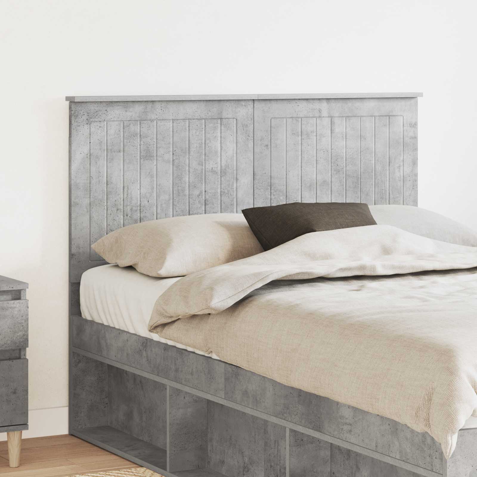 Kopfteil mit Kopfteil Beton Grau 120 cm Holzwerkstoff