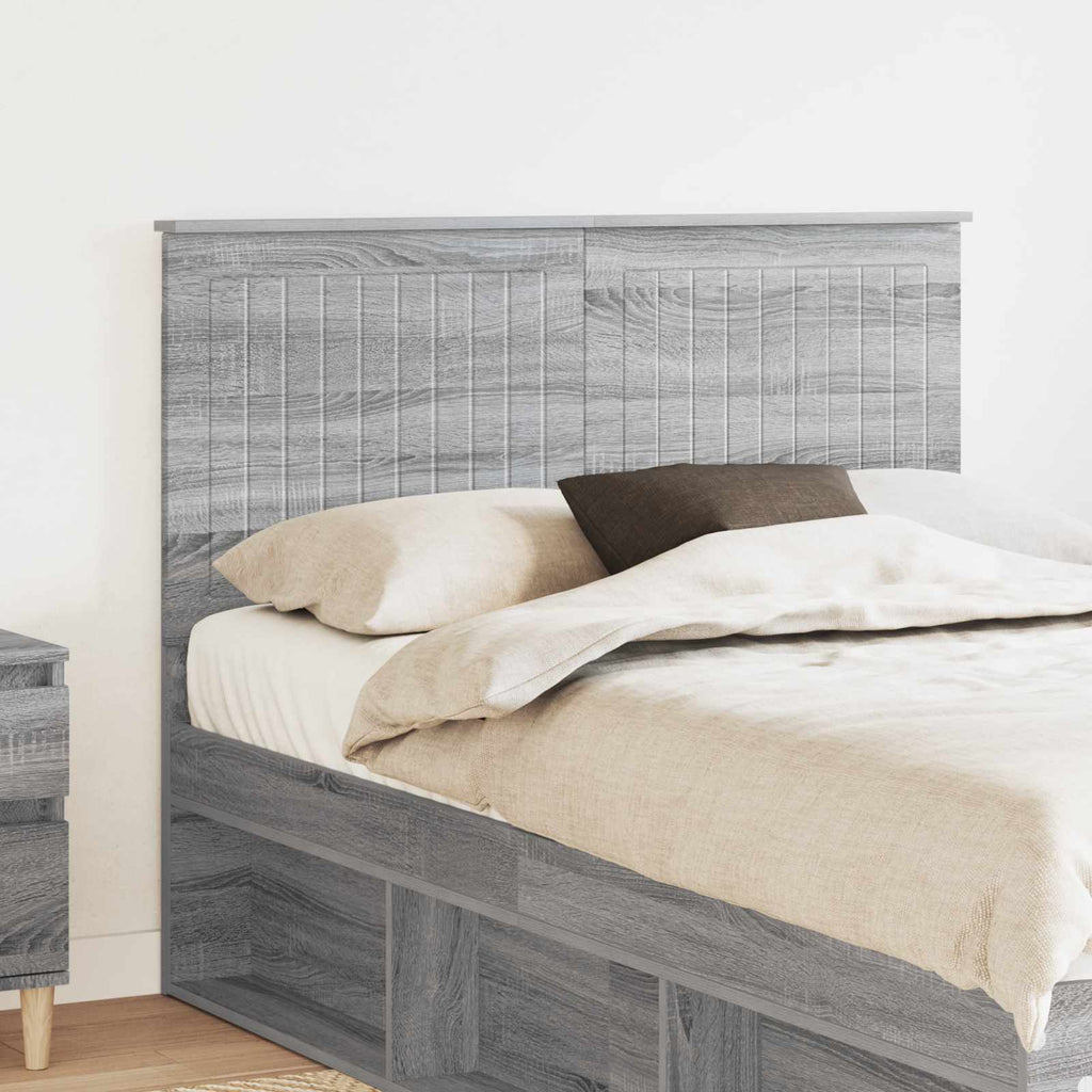 Kopfteil mit Kopfteil Graues Sonoma 120 cm Holzwerkstoff