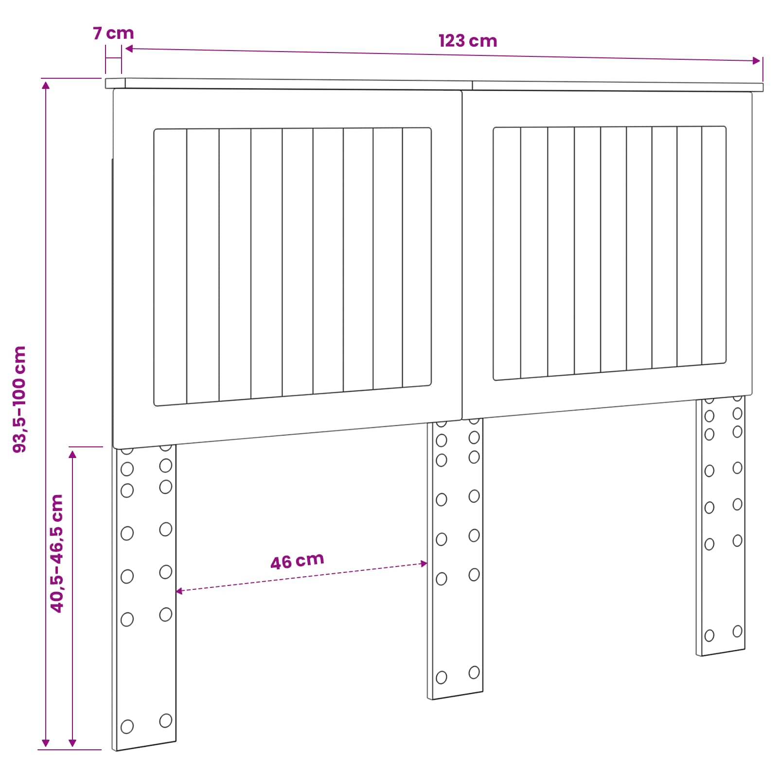 Kopfteil mit Kopfteil Graues Sonoma 120 cm Holzwerkstoff