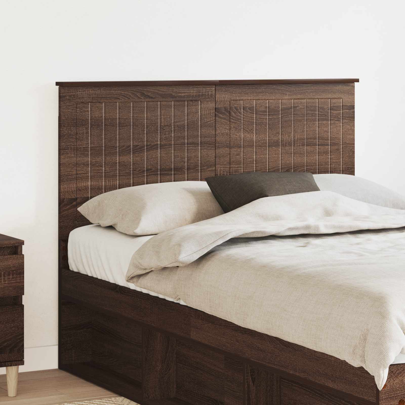 Kopfteil mit Kopfteil Braun Eichen-Optik 120 cm Holzwerkstoff