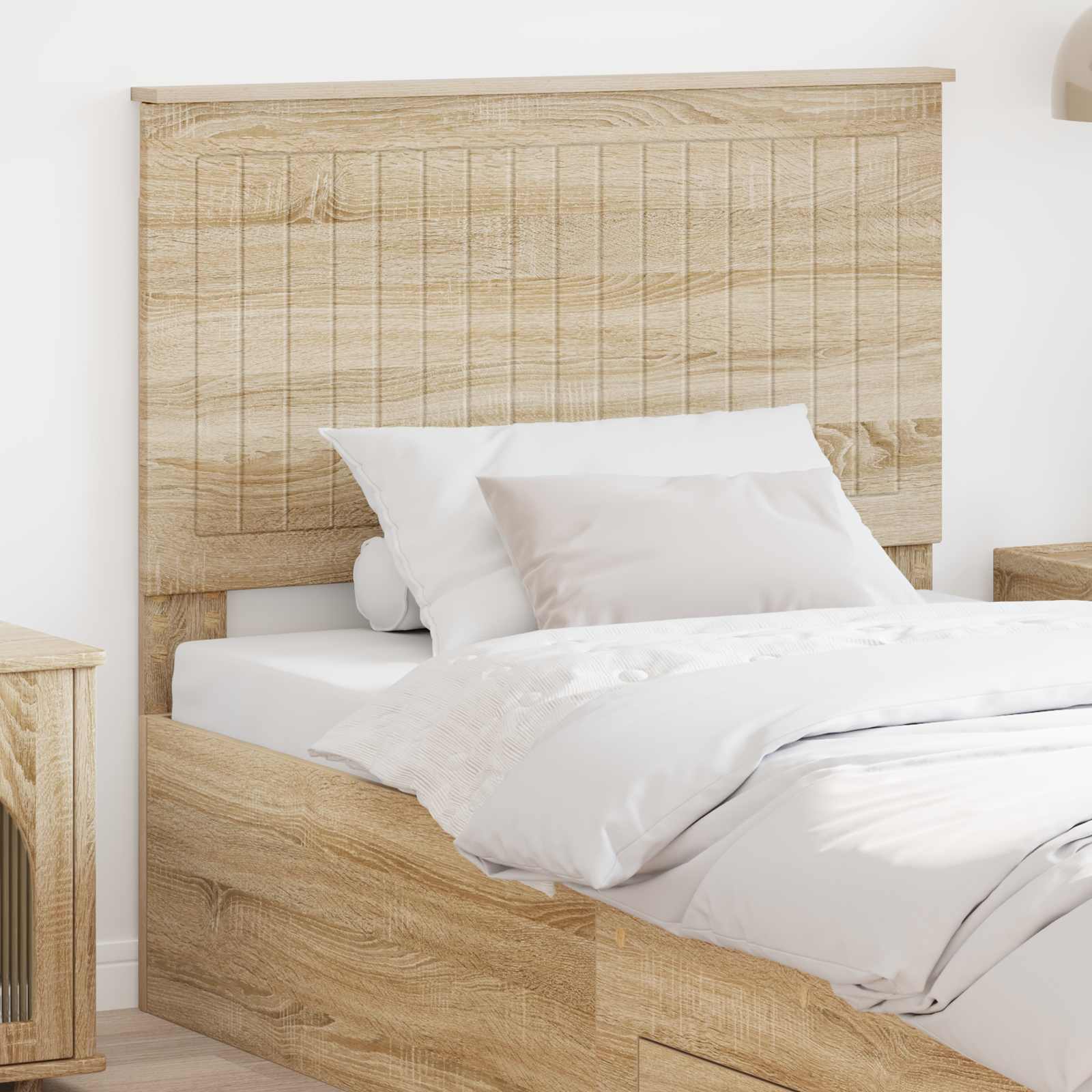 Kopfteil mit Kopfteil Sonoma-Eiche 100 cm Holzwerkstoff