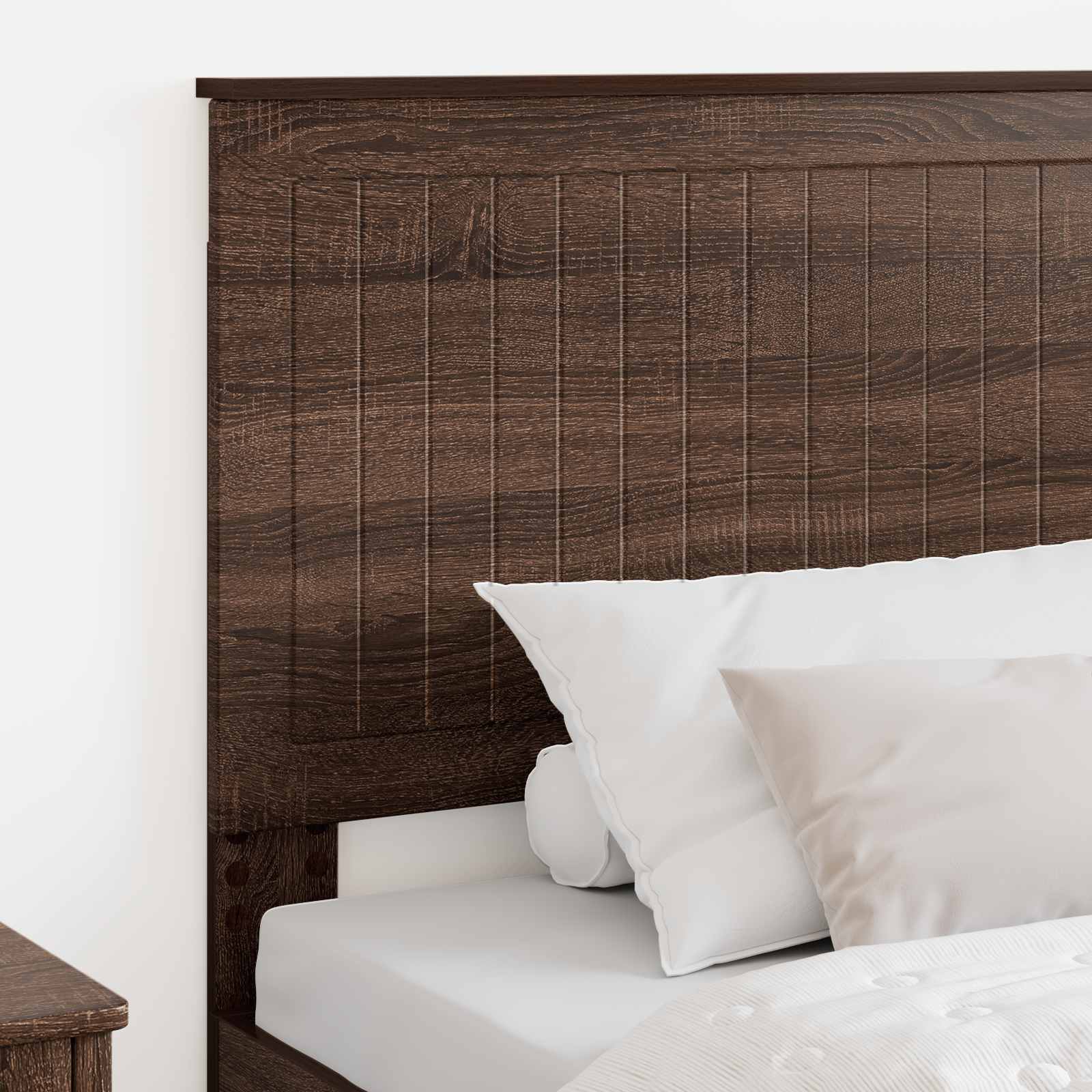 Kopfteil mit Kopfteil Braun Eichen-Optik 100 cm Holzwerkstoff