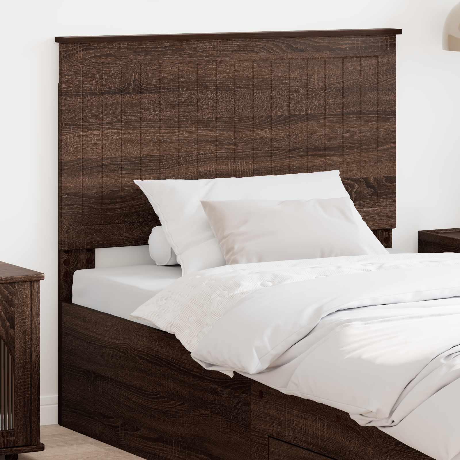 Kopfteil mit Kopfteil Braun Eichen-Optik 100 cm Holzwerkstoff