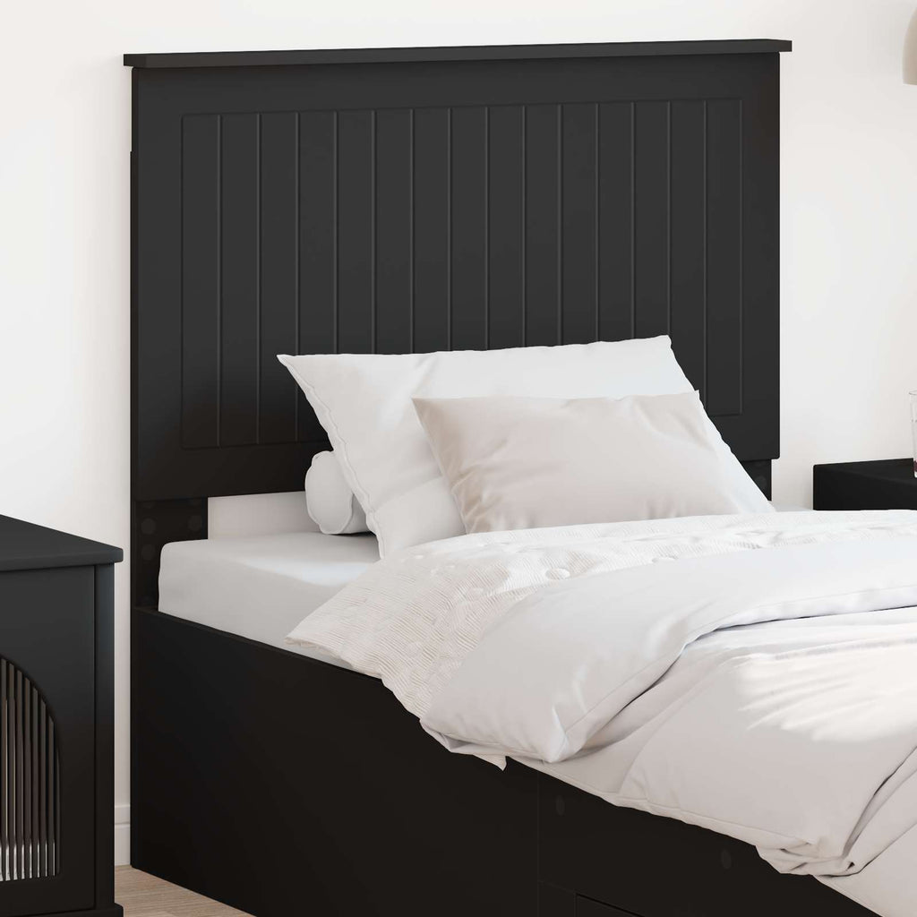 Kopfteil mit Kopfteil Schwarz Eichen-Optik 90 cm Holzwerkstoff