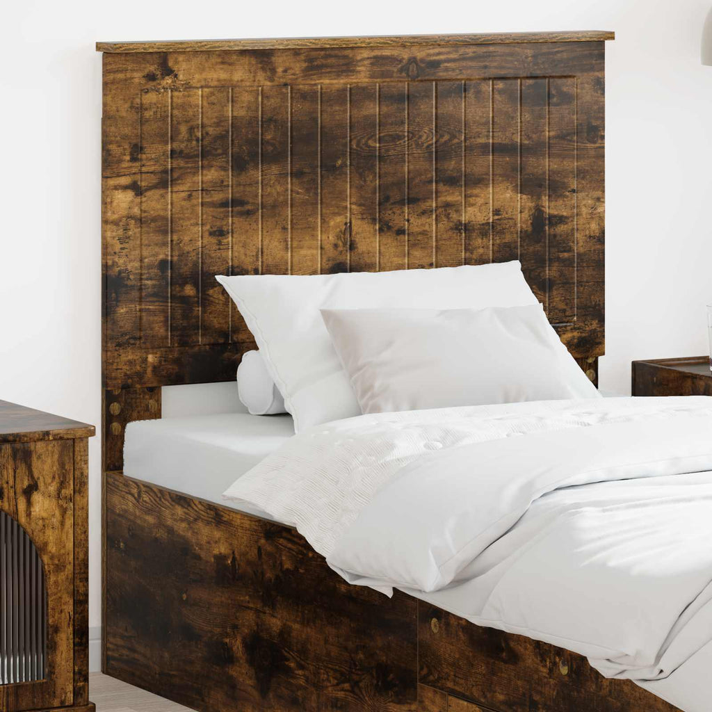 Kopfteil mit Kopfteil Geräucherte Eiche 90 cm Holzwerkstoff