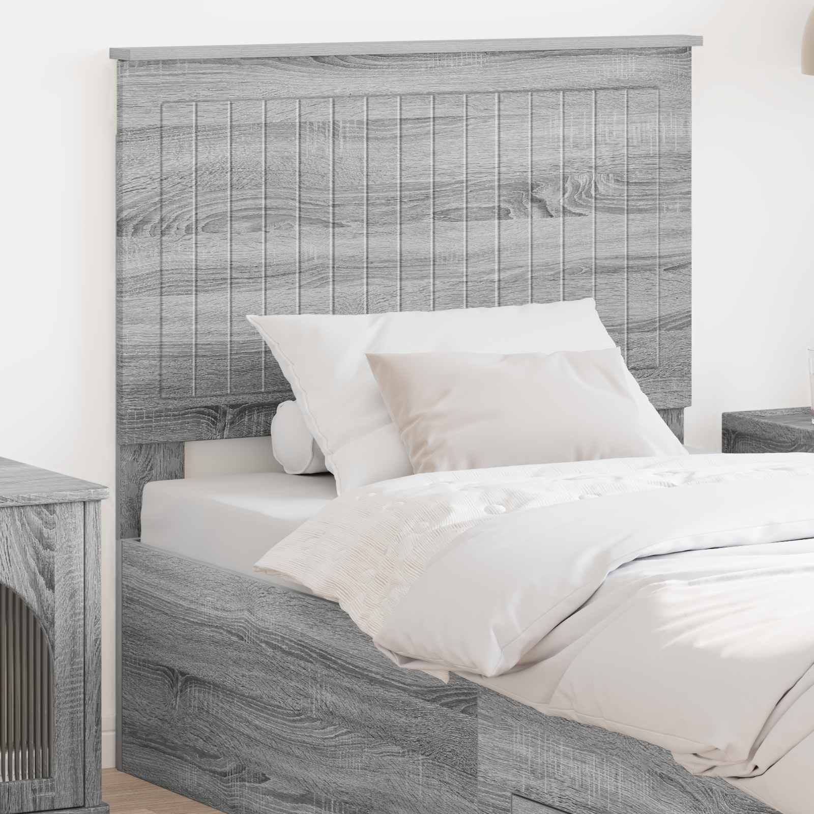 Kopfteil mit Kopfteil Graues Sonoma 90 cm Holzwerkstoff
