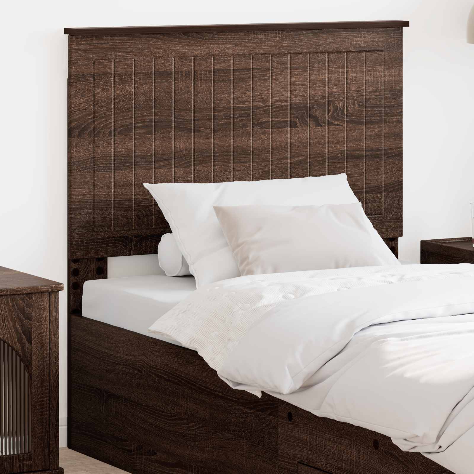 Kopfteil mit Kopfteil Braun Eichen-Optik 90 cm Holzwerkstoff