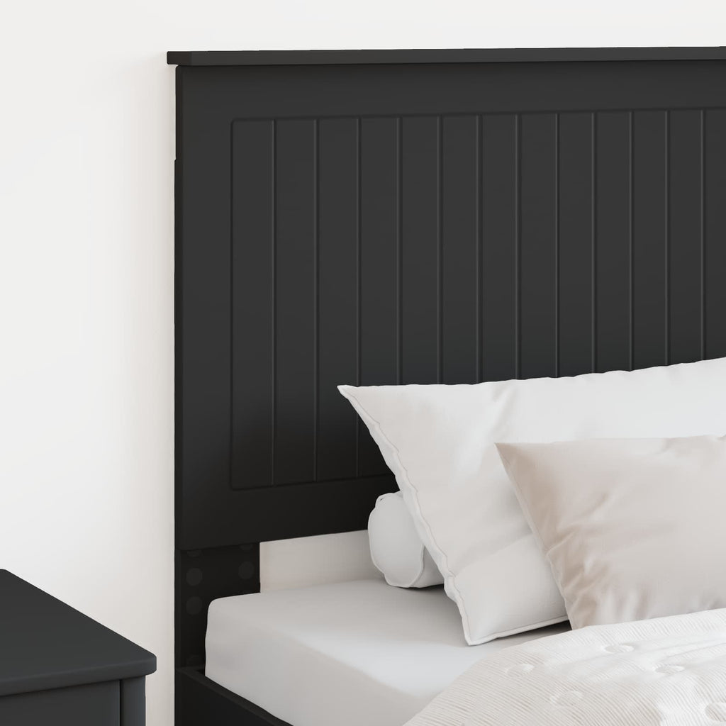 Kopfteil mit Kopfteil Schwarz Eichen-Optik 80 cm Holzwerkstoff