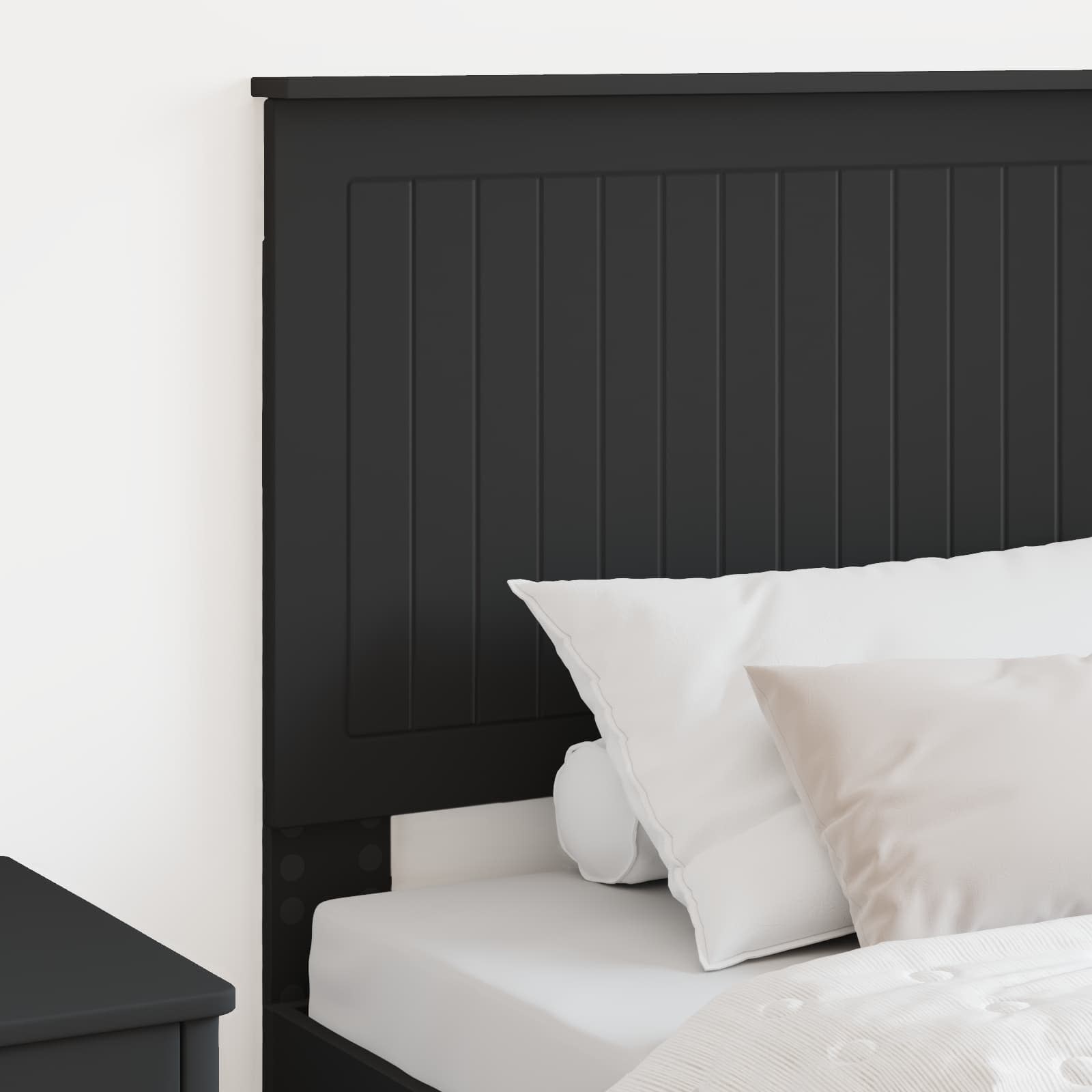 Kopfteil mit Kopfteil Schwarz Eichen-Optik 80 cm Holzwerkstoff