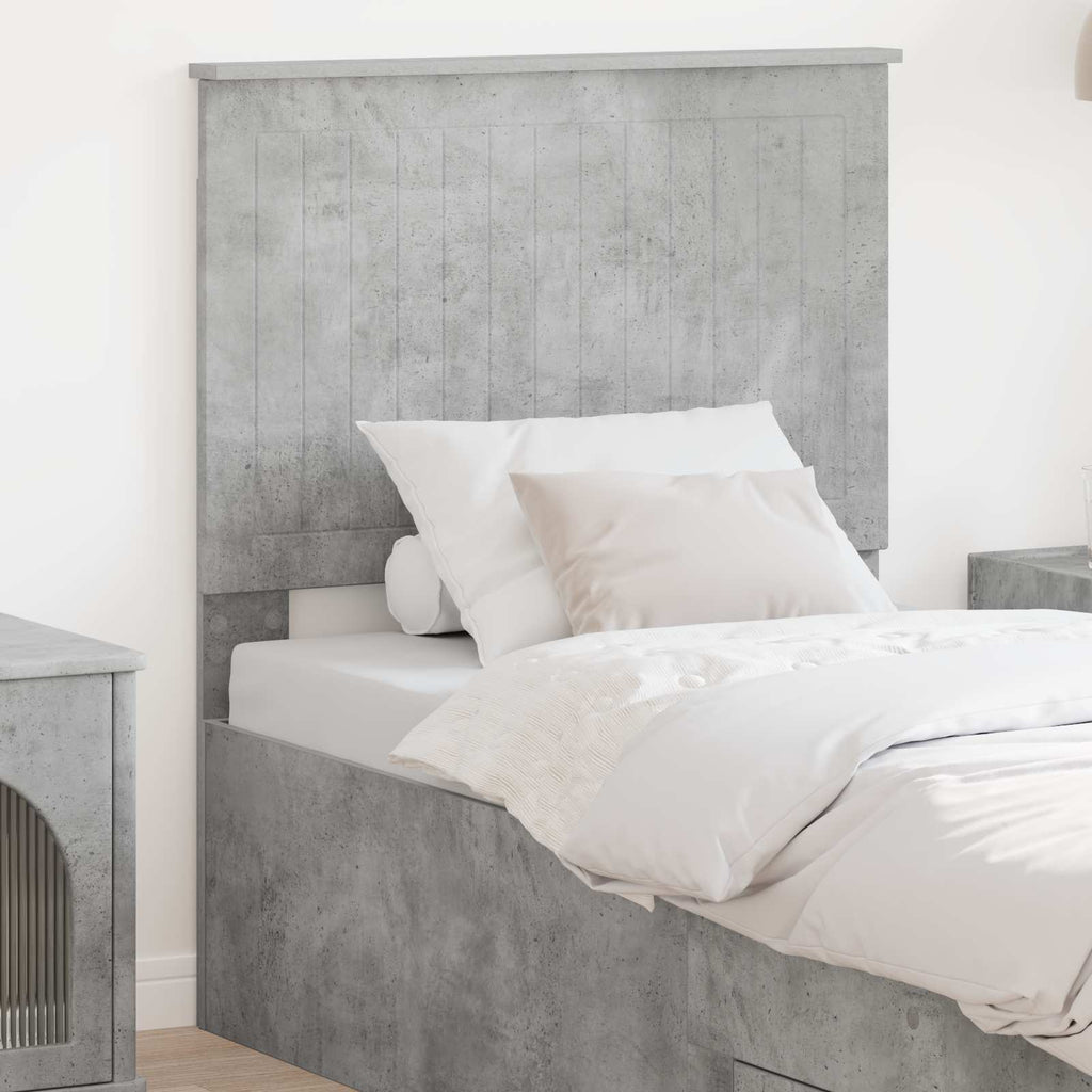 Kopfteil mit Kopfteil Beton Grau 80 cm Holzwerkstoff