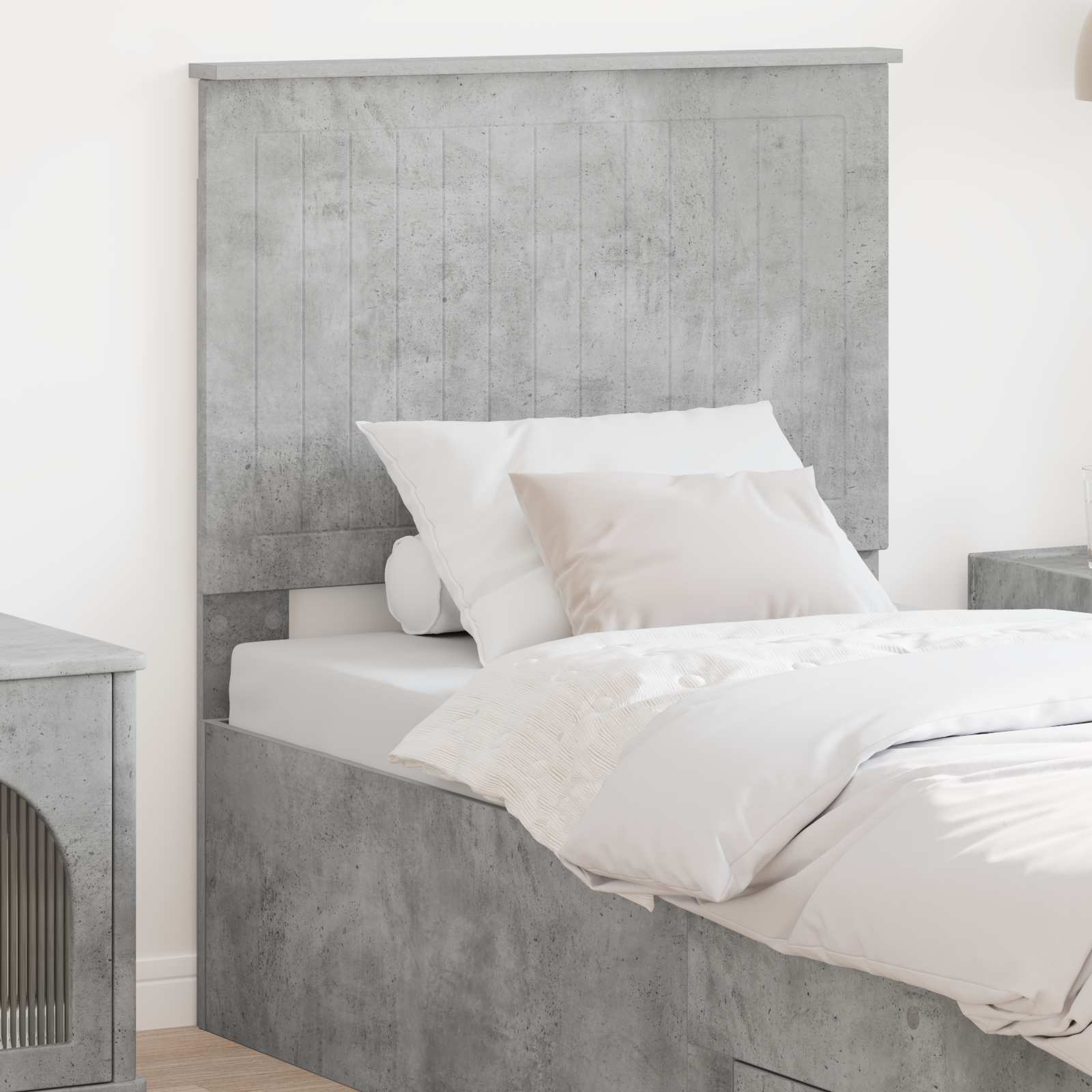 Kopfteil mit Kopfteil Beton Grau 80 cm Holzwerkstoff