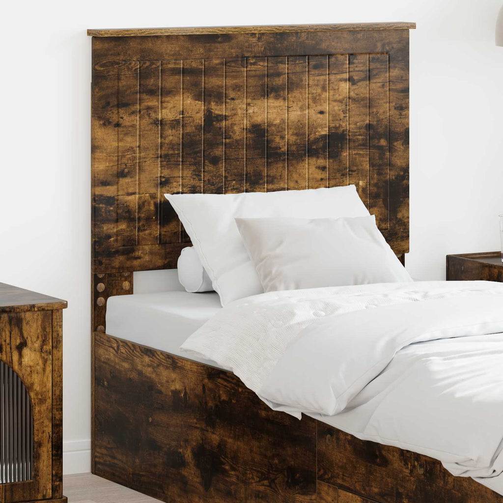 Kopfteil mit Kopfteil Geräucherte Eiche 80 cm Holzwerkstoff