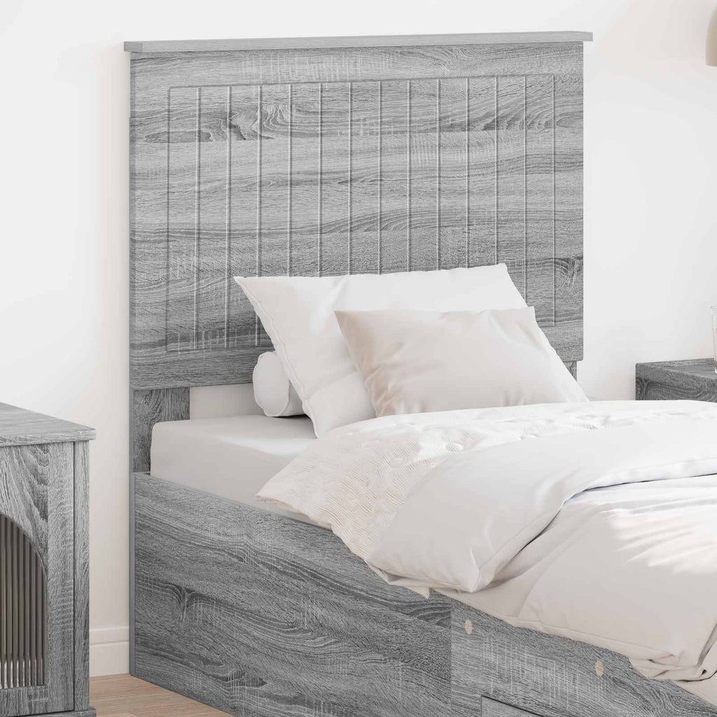 Kopfteil mit Kopfteil Graues Sonoma 80 cm Holzwerkstoff