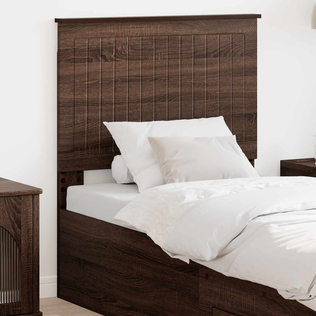 Kopfteil mit Kopfteil Braun Eichen-Optik 80 cm Holzwerkstoff