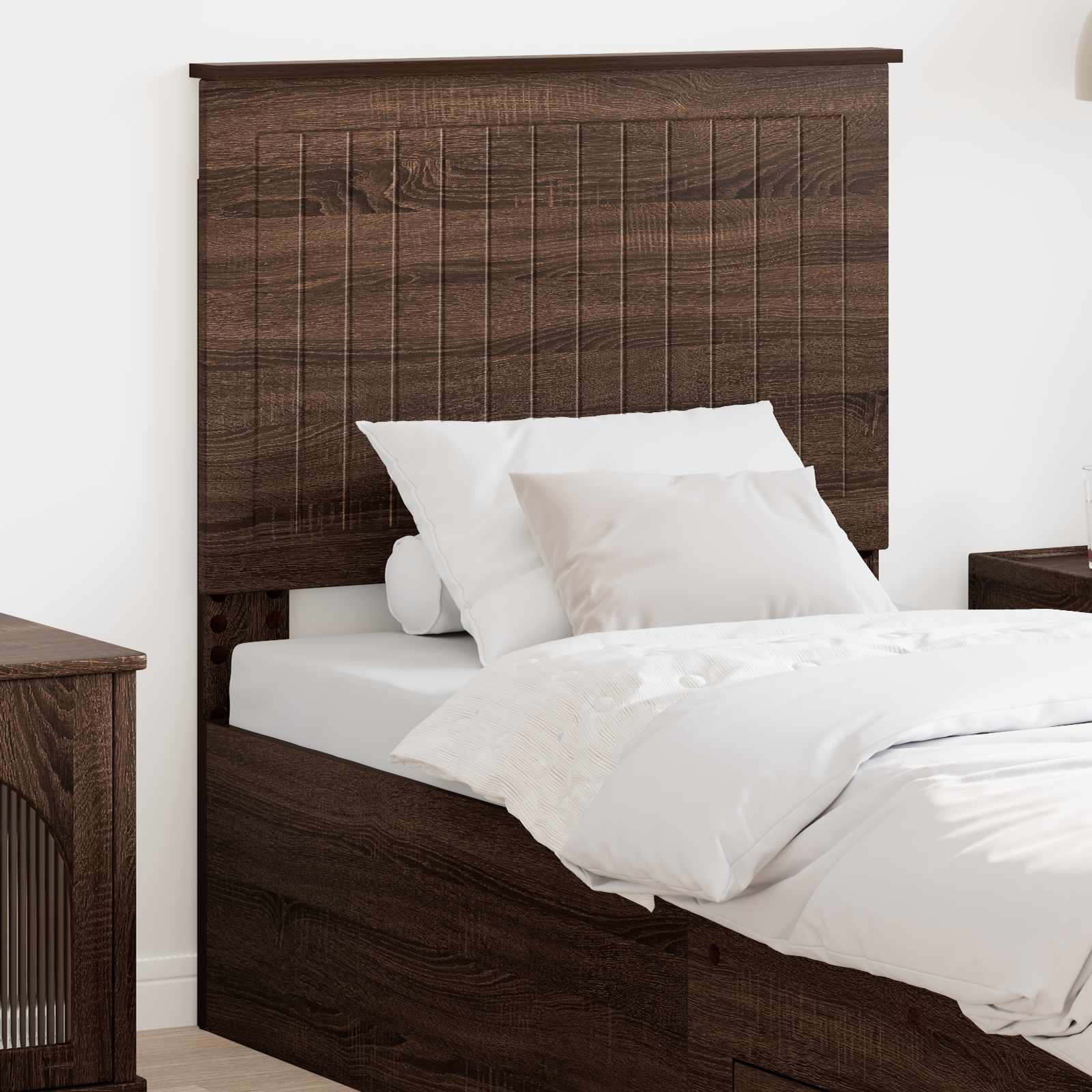 Kopfteil mit Kopfteil Braun Eichen-Optik 80 cm Holzwerkstoff