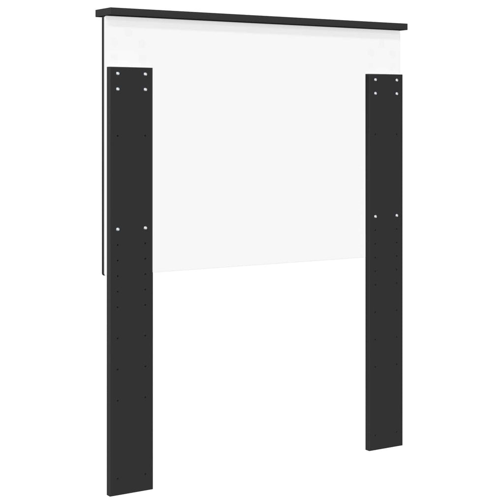 Kopfteil mit Kopfteil Schwarz Eichen-Optik 75 cm Holzwerkstoff