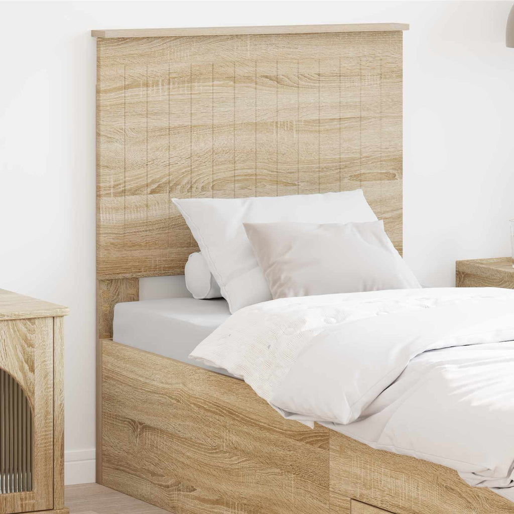 Kopfteil mit Kopfteil Sonoma-Eiche 75 cm Holzwerkstoff