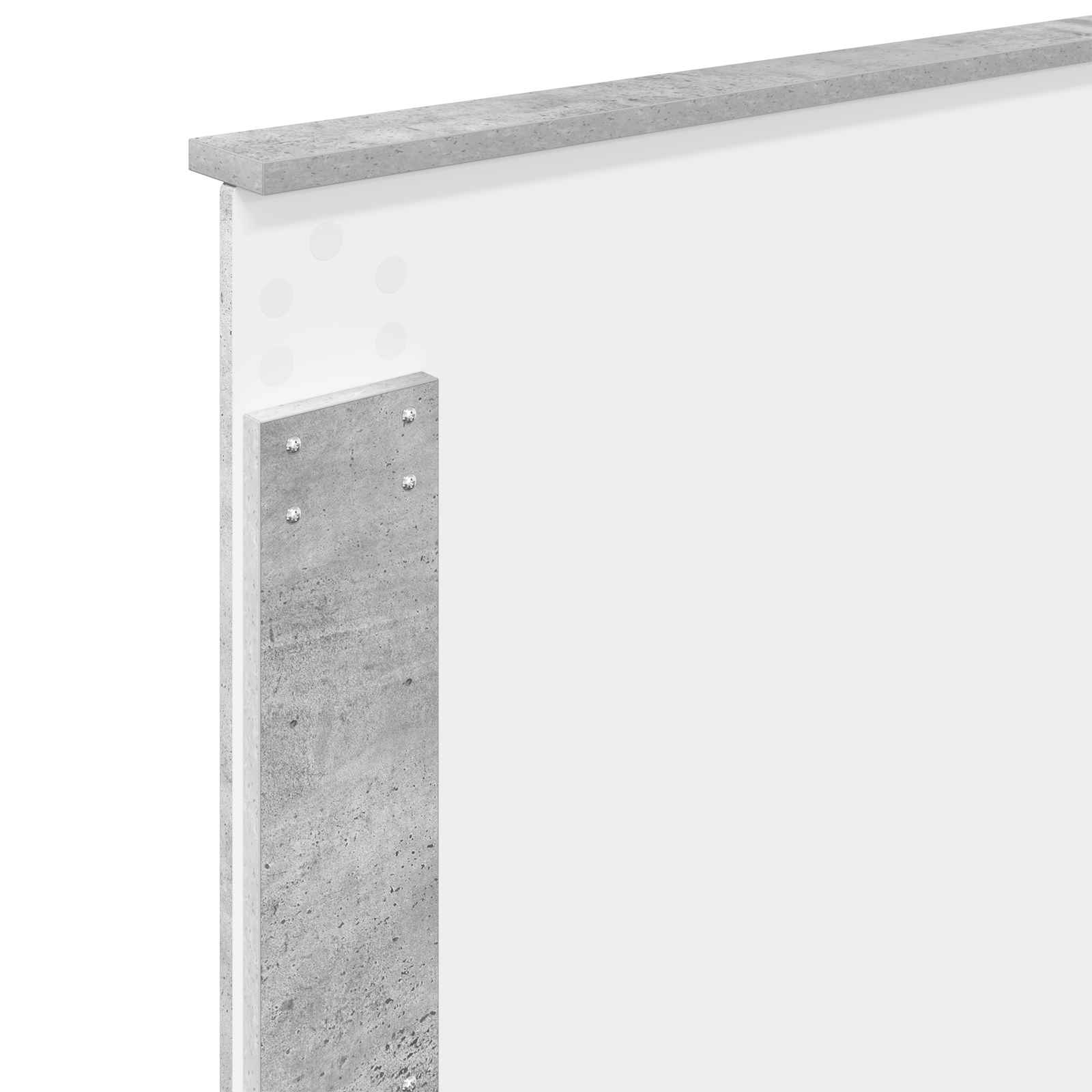 Kopfteil mit Kopfteil Beton Grau 75 cm Holzwerkstoff