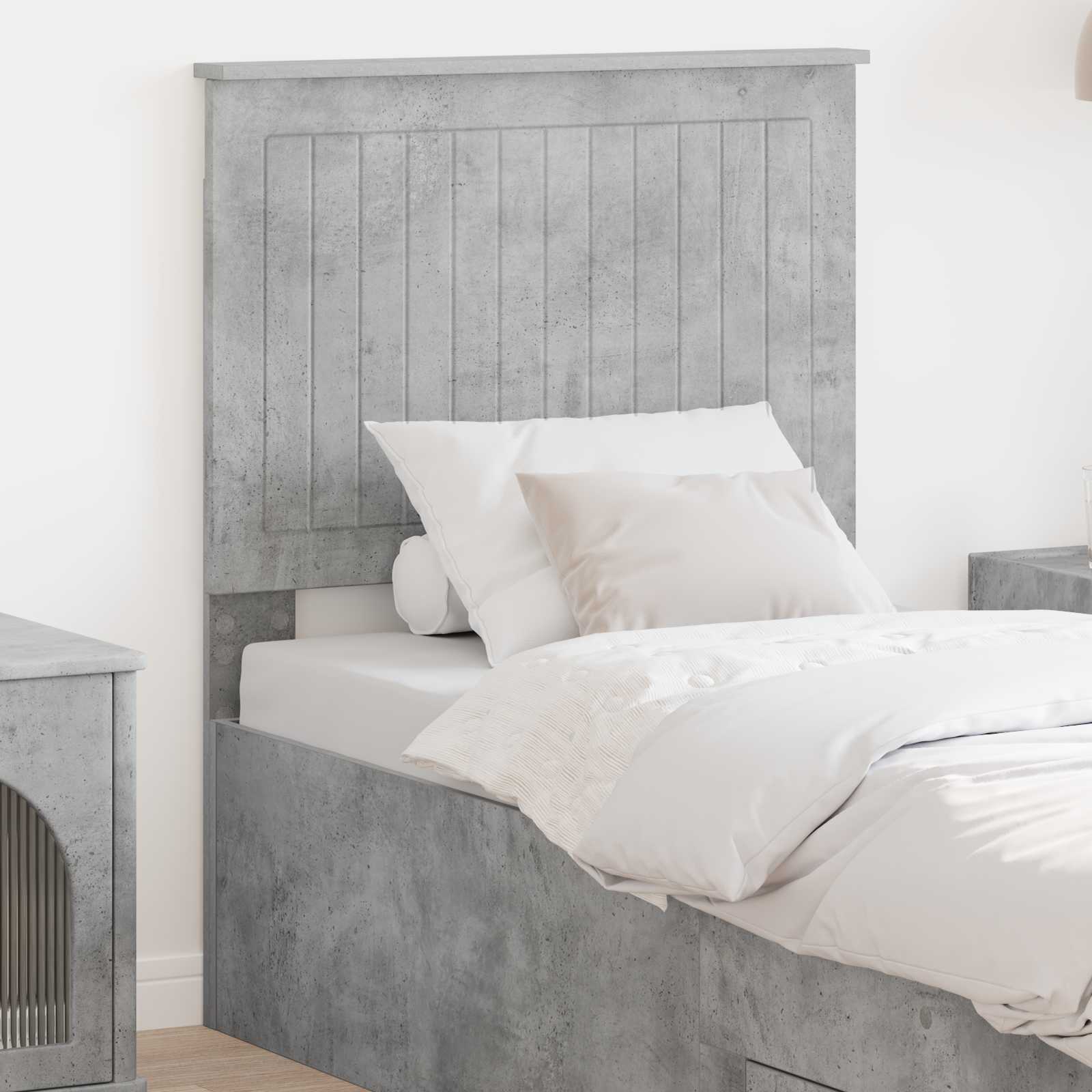 Kopfteil mit Kopfteil Beton Grau 75 cm Holzwerkstoff