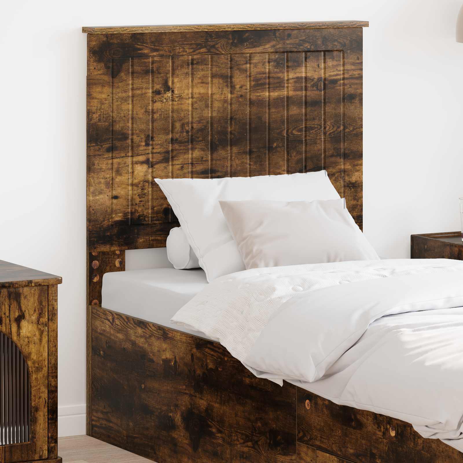 Kopfteil mit Kopfteil Geräucherte Eiche 75 cm Holzwerkstoff