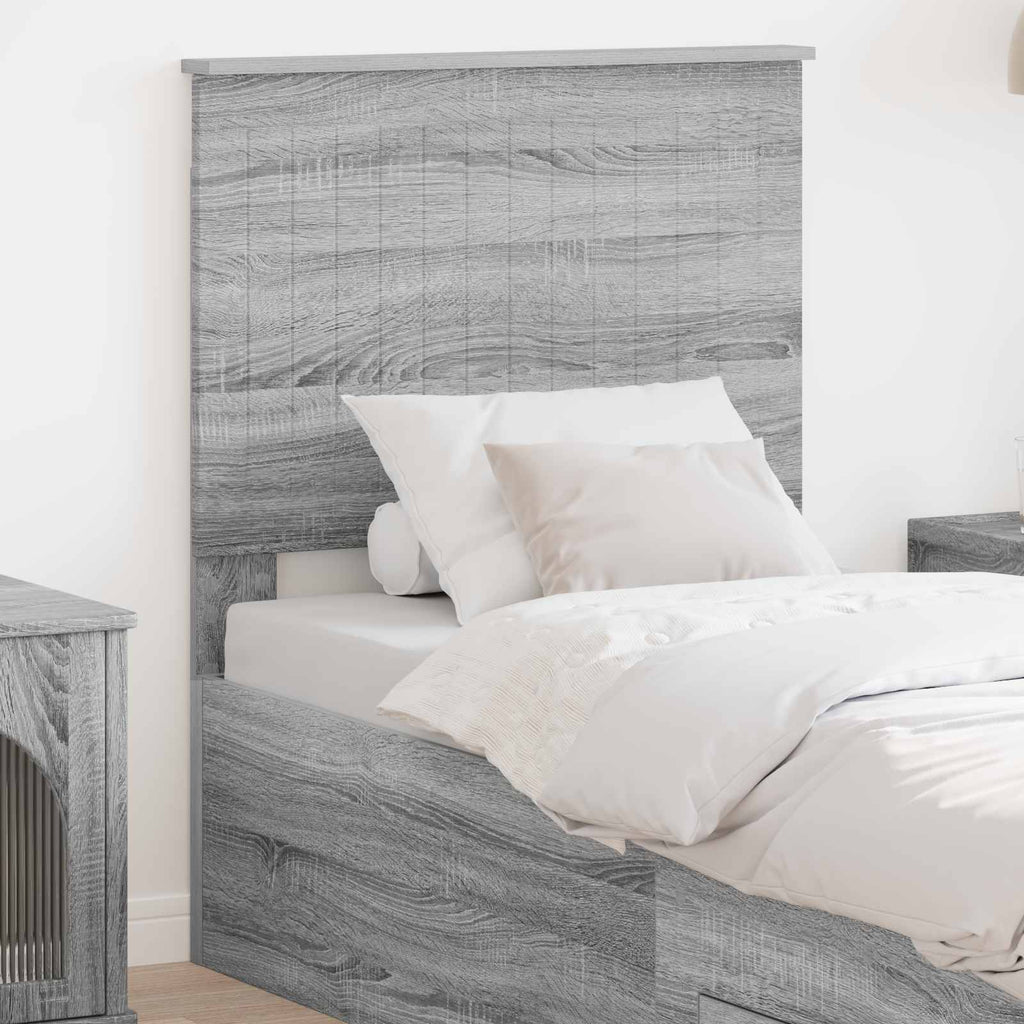 Kopfteil mit Kopfteil Graues Sonoma 75 cm Holzwerkstoff