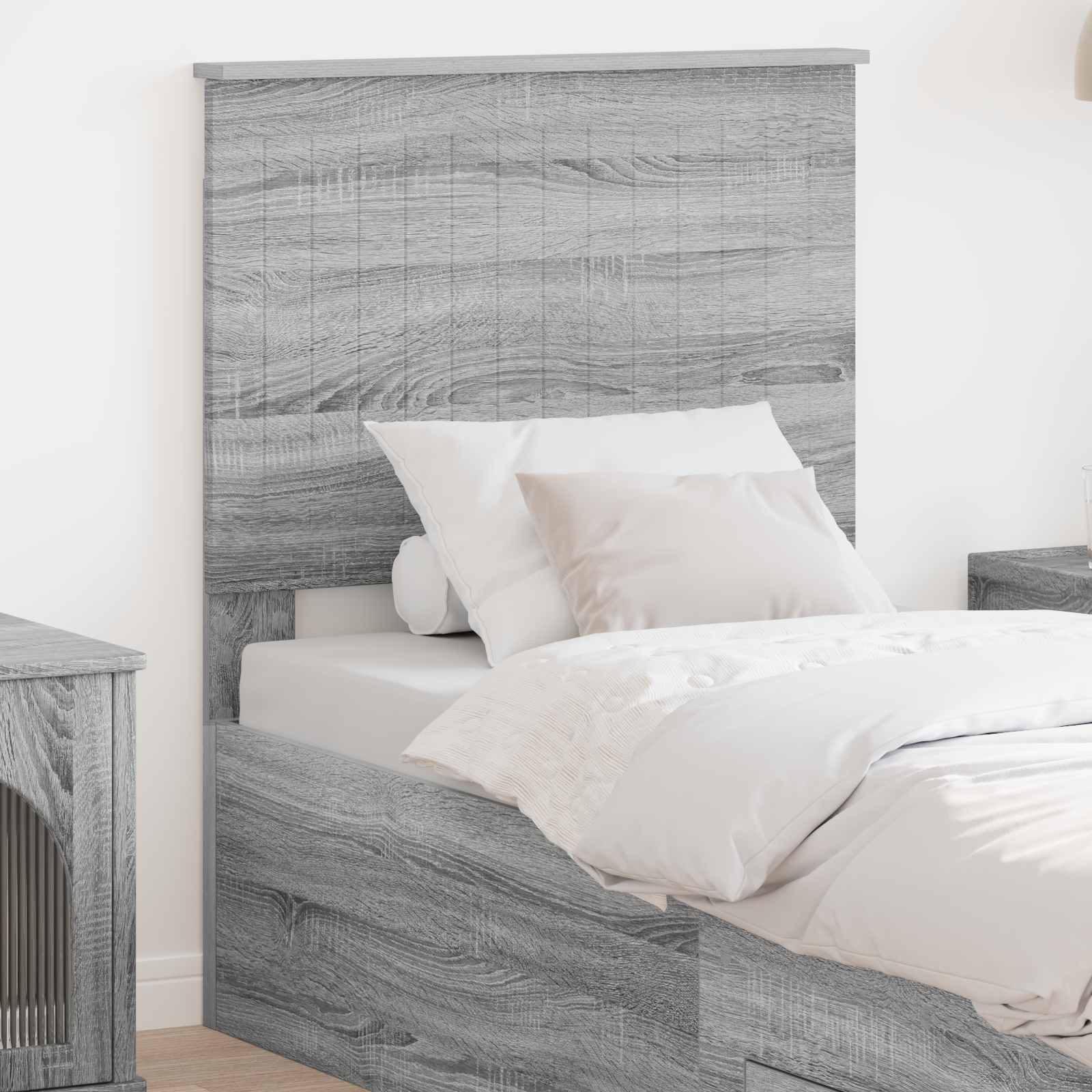 Kopfteil mit Kopfteil Graues Sonoma 75 cm Holzwerkstoff