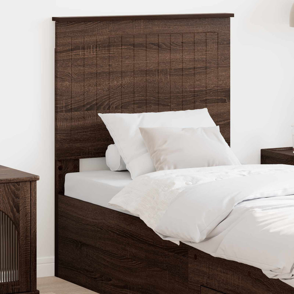 Kopfteil mit Kopfteil Braun Eichen-Optik 75 cm Holzwerkstoff