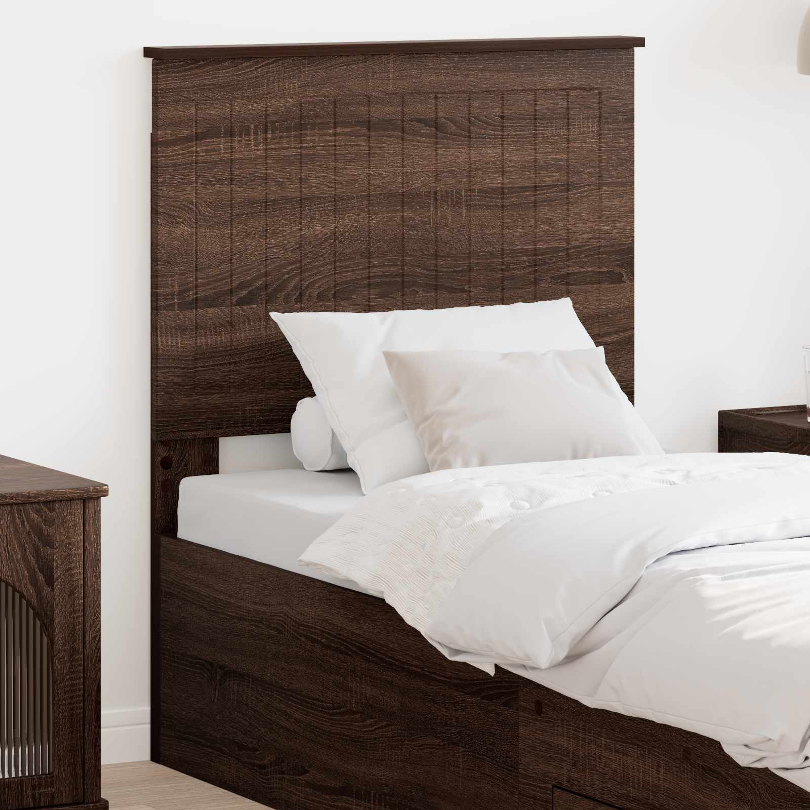 Kopfteil mit Kopfteil Braun Eichen-Optik 75 cm Holzwerkstoff