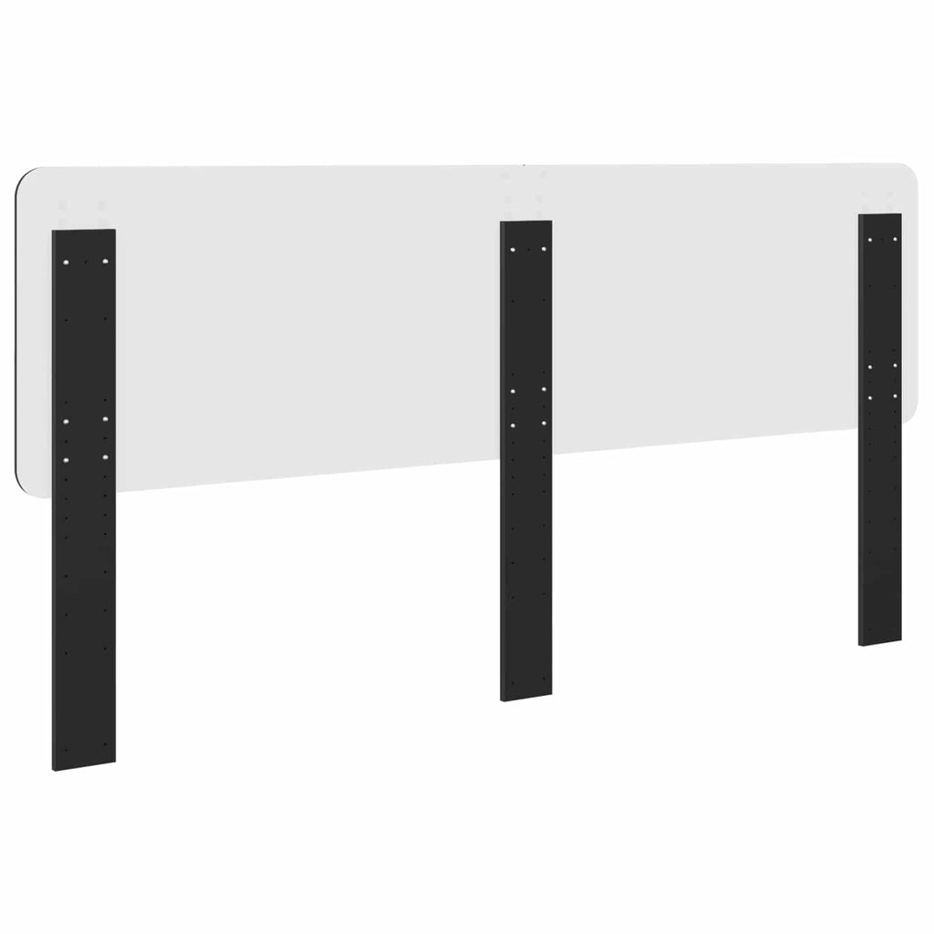 Kopfteil Schwarz Eichen-Optik Holzwerkstoff