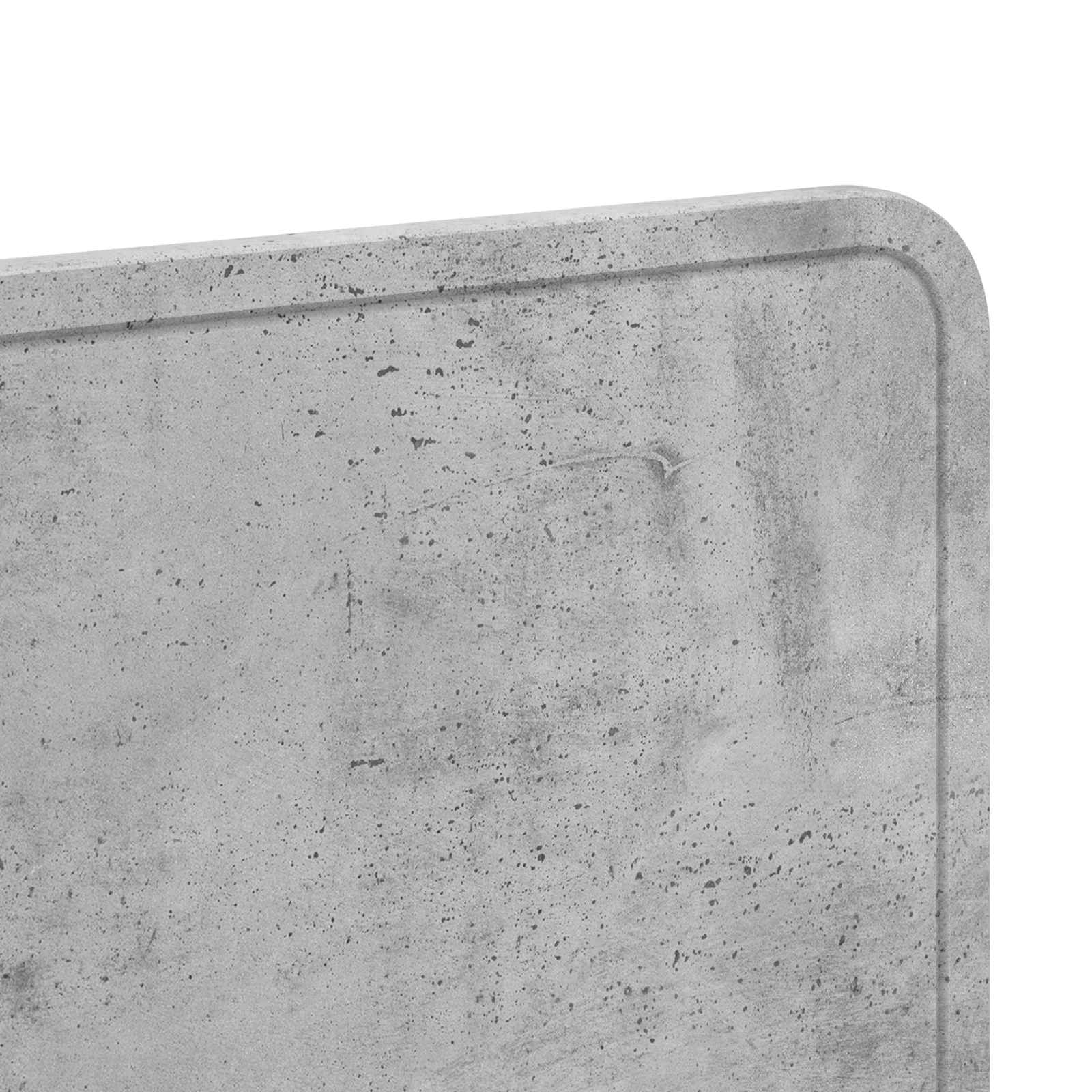 Kopfteil Beton Grau Holzwerkstoff
