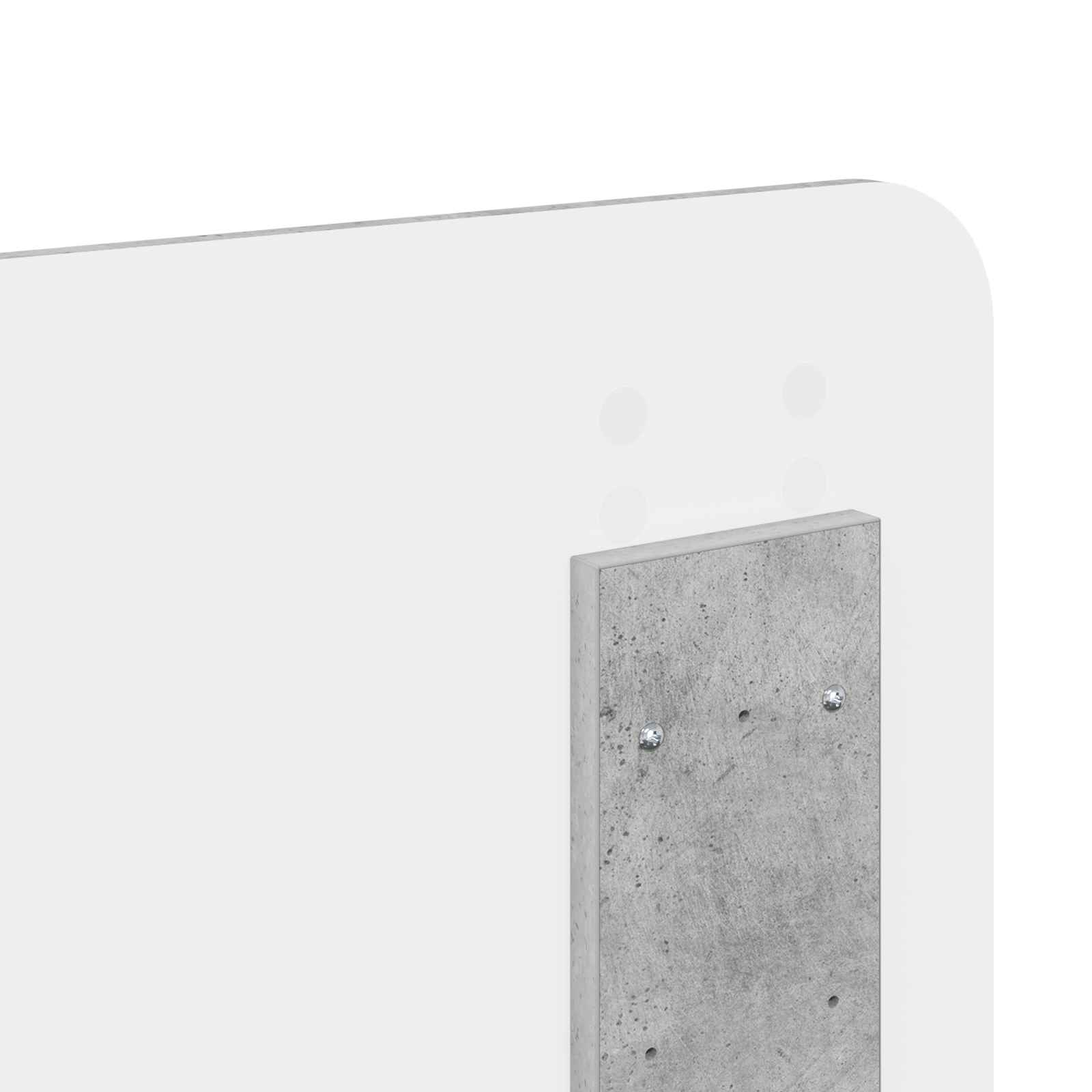 Kopfteil Beton Grau Holzwerkstoff