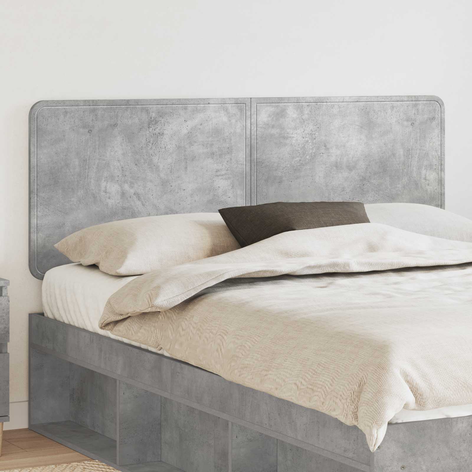 Kopfteil Beton Grau Holzwerkstoff