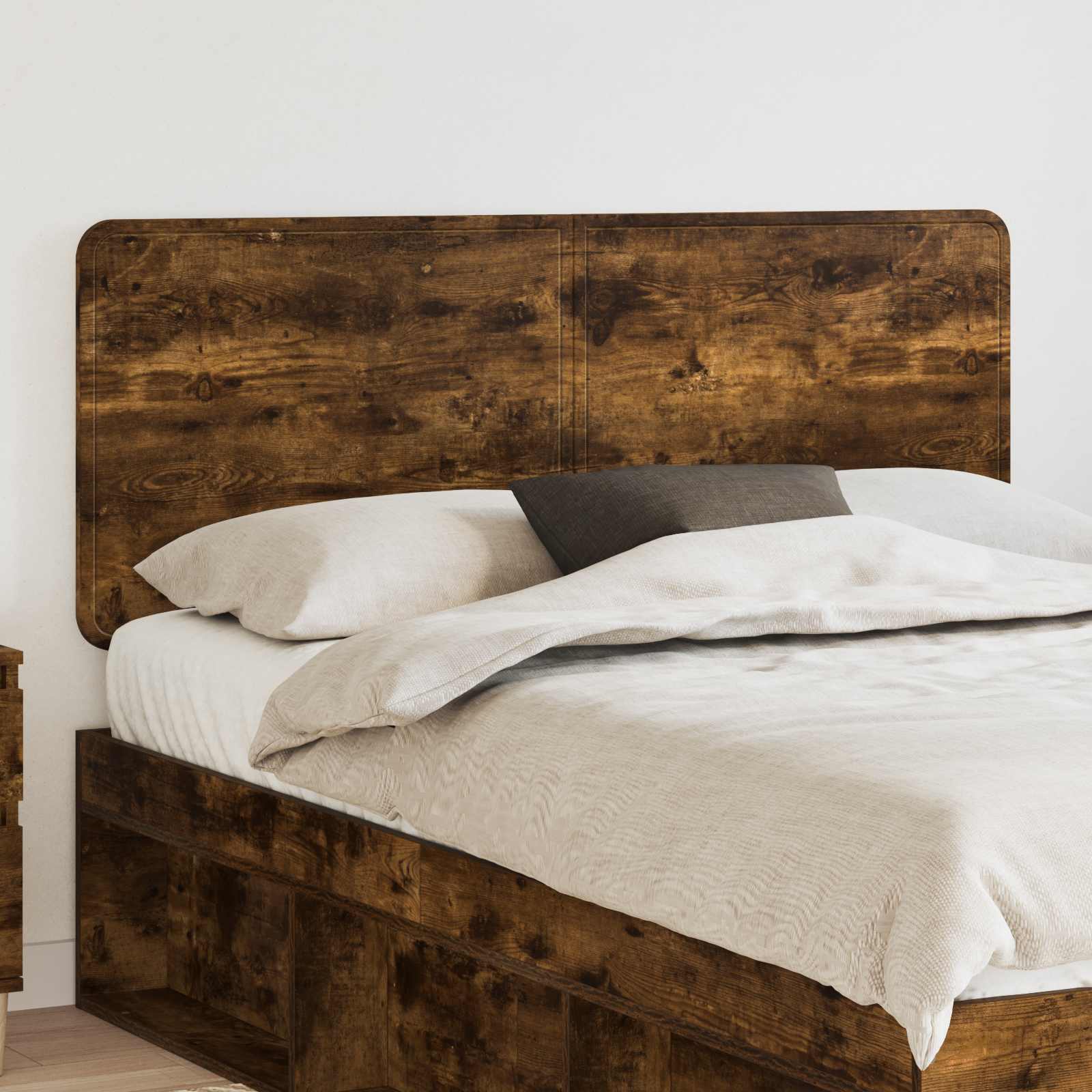 Kopfteil Geräucherte Eiche Holzwerkstoff